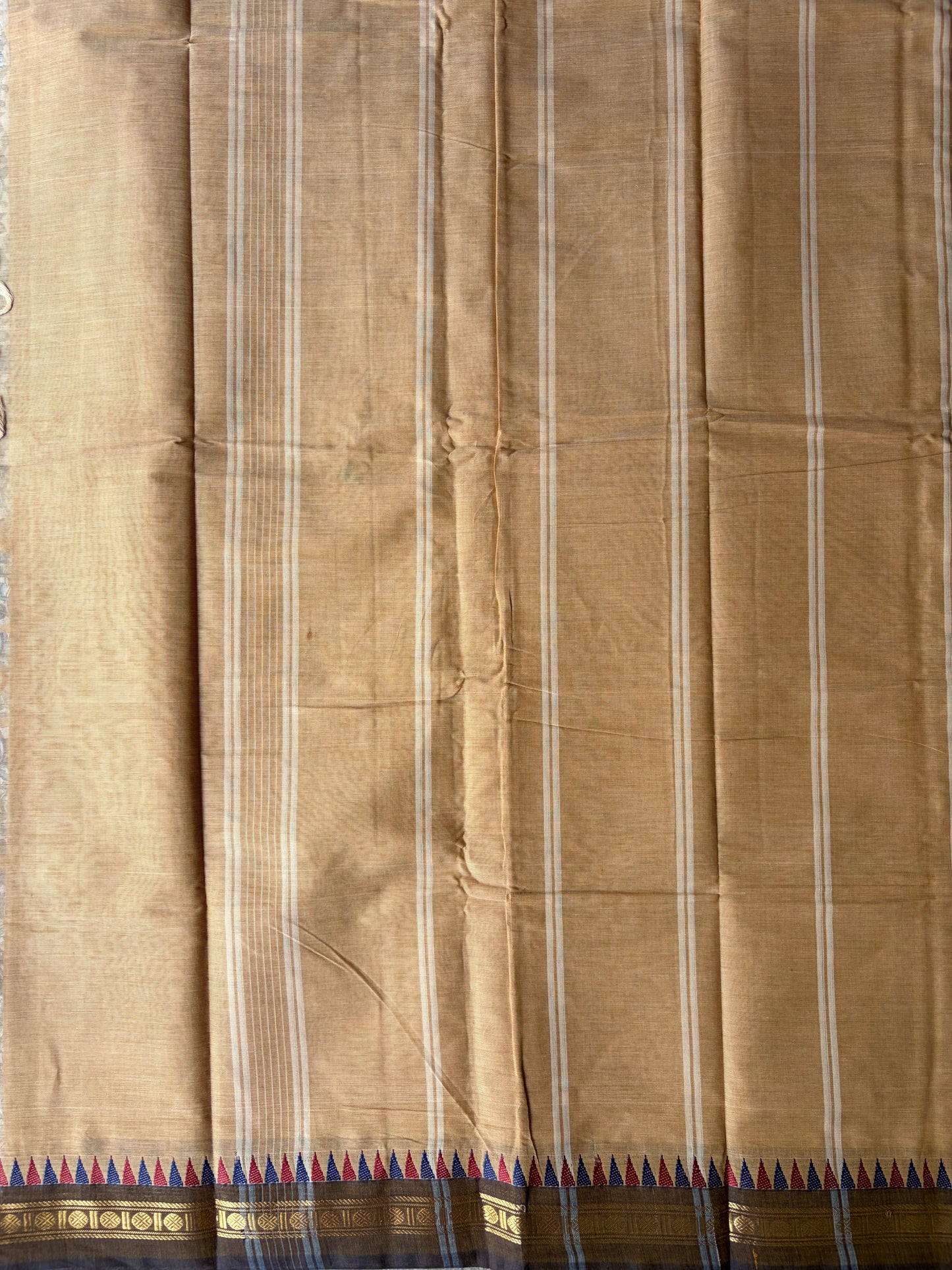 Chettinadu Cotton saree Cream Colour | TLL199