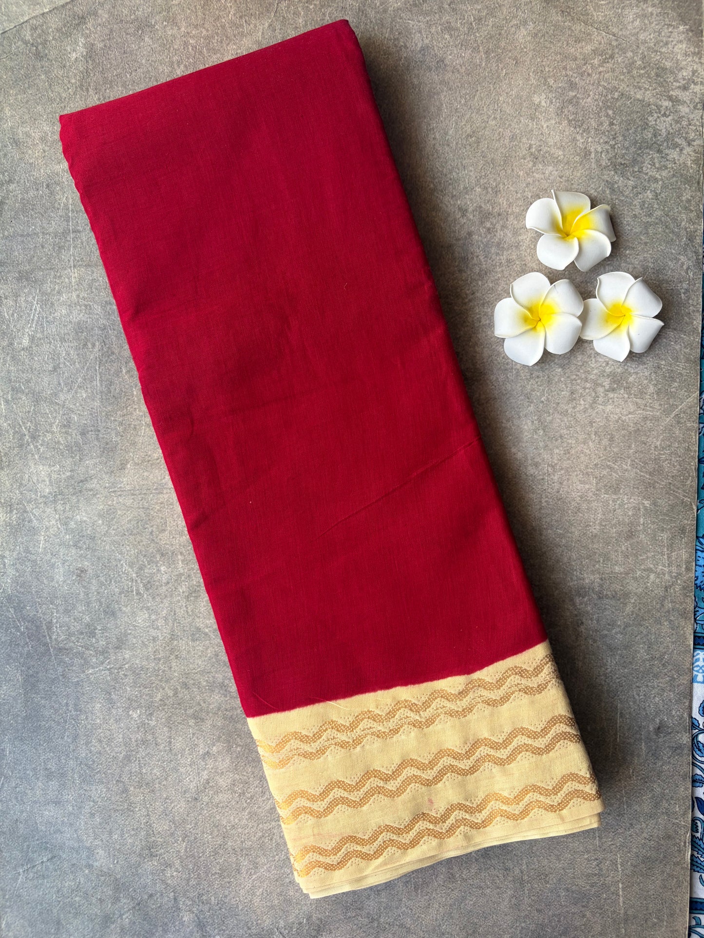 Plain Sungudi Cotton Saree Red | TLL308