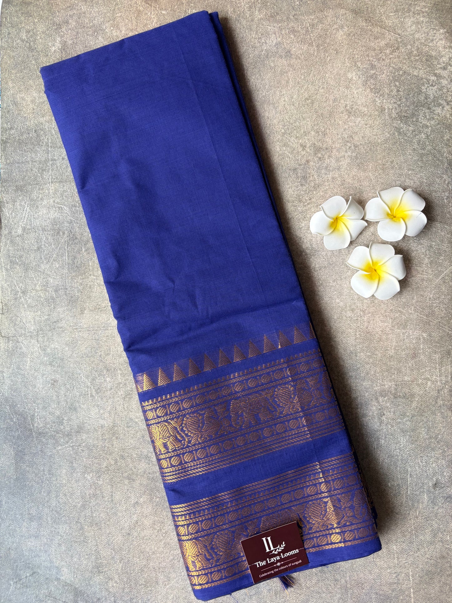 Kanchi Cotton Saree Royal Blue | TLL261