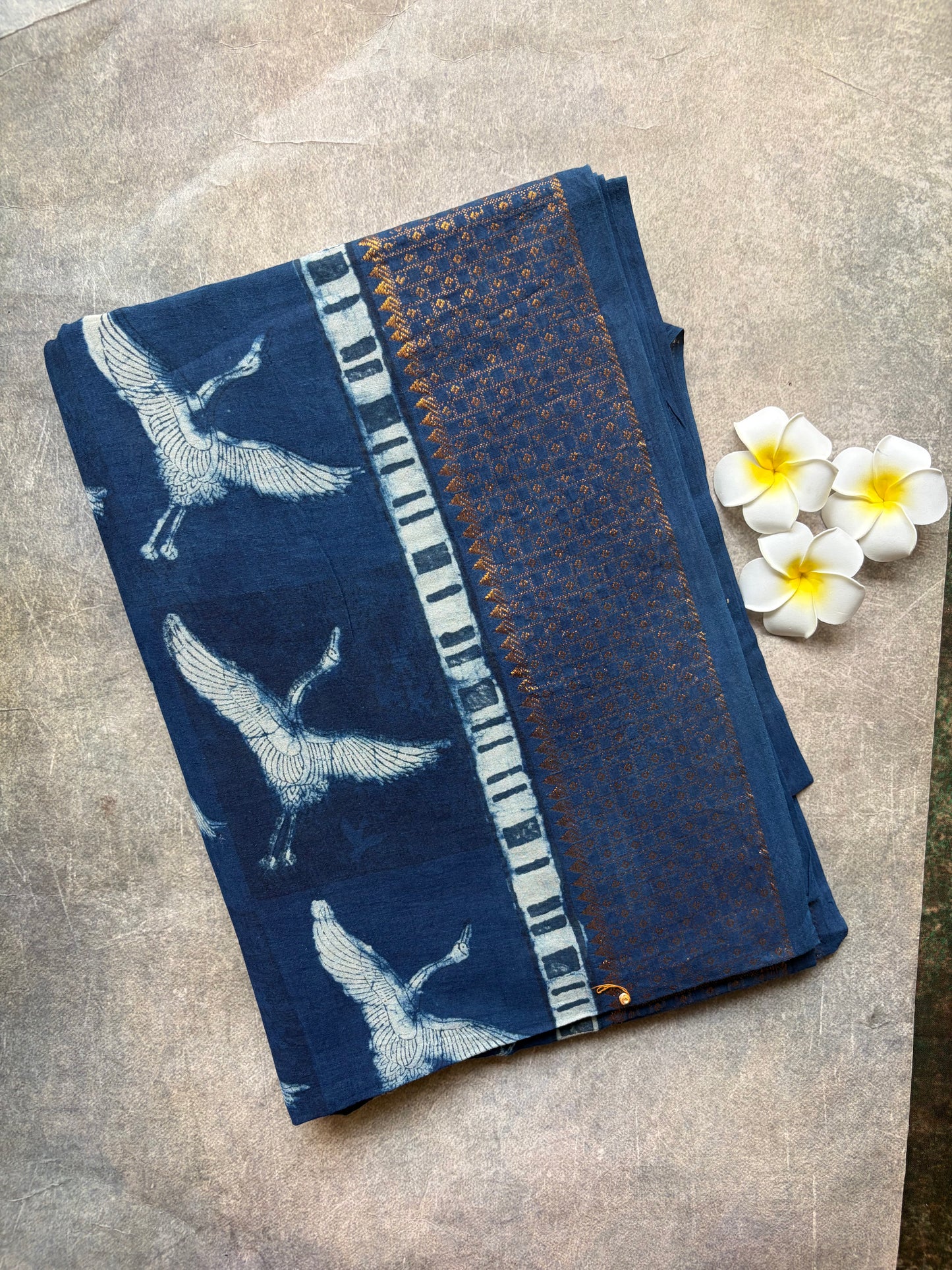 Handloom Cotton Saree Blue | TLL390