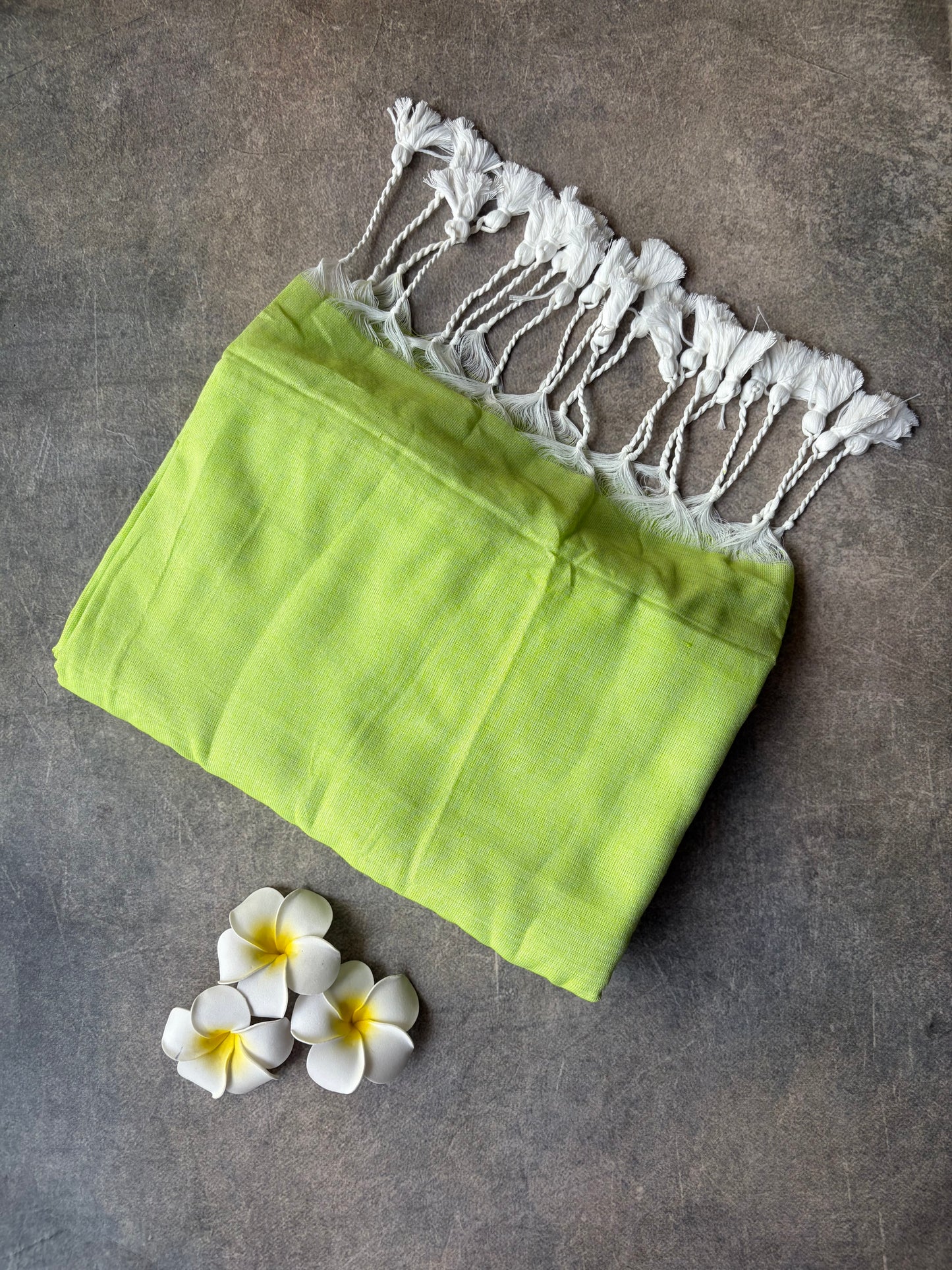 Khadi Cotton Saree Pista Green | TLL736
