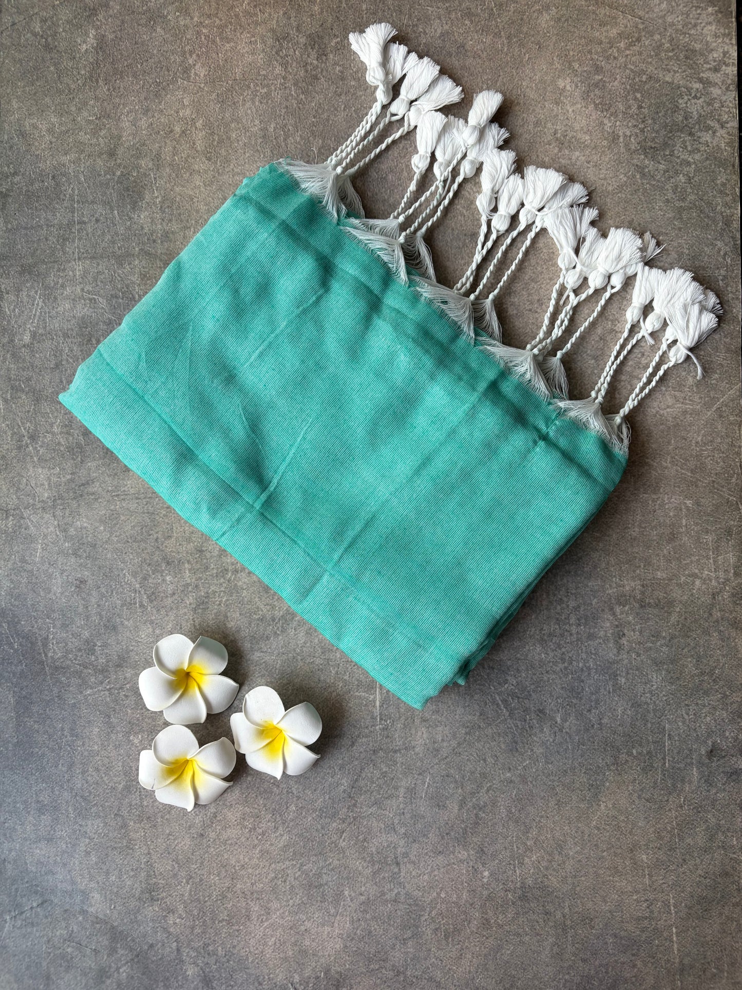Khadi Cotton Saree Mint Green | TLL734