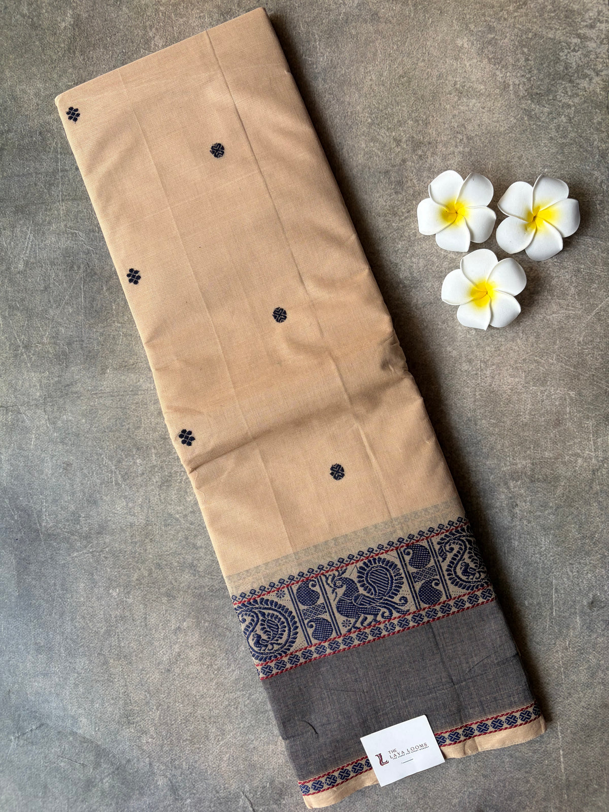 Kanchi Cotton Saree Biscuit Colour | TLL654