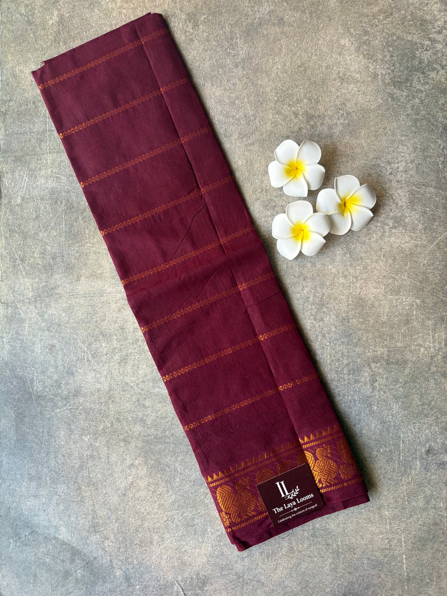 Maroon Velthari Sungudi Cotton Blouse Piece | TLL558