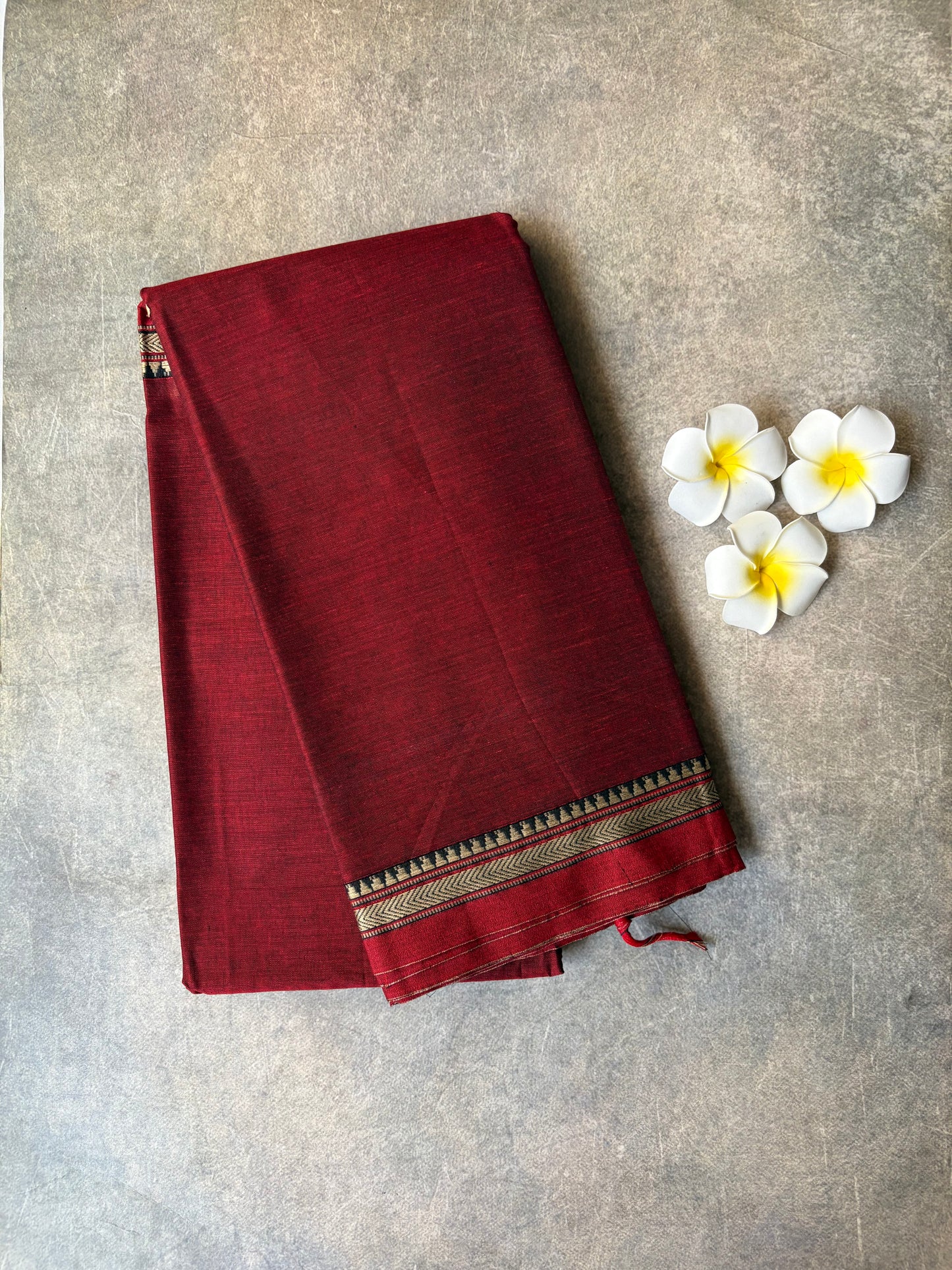 Narayanpet Cotton Saree Maroon | TLL444
