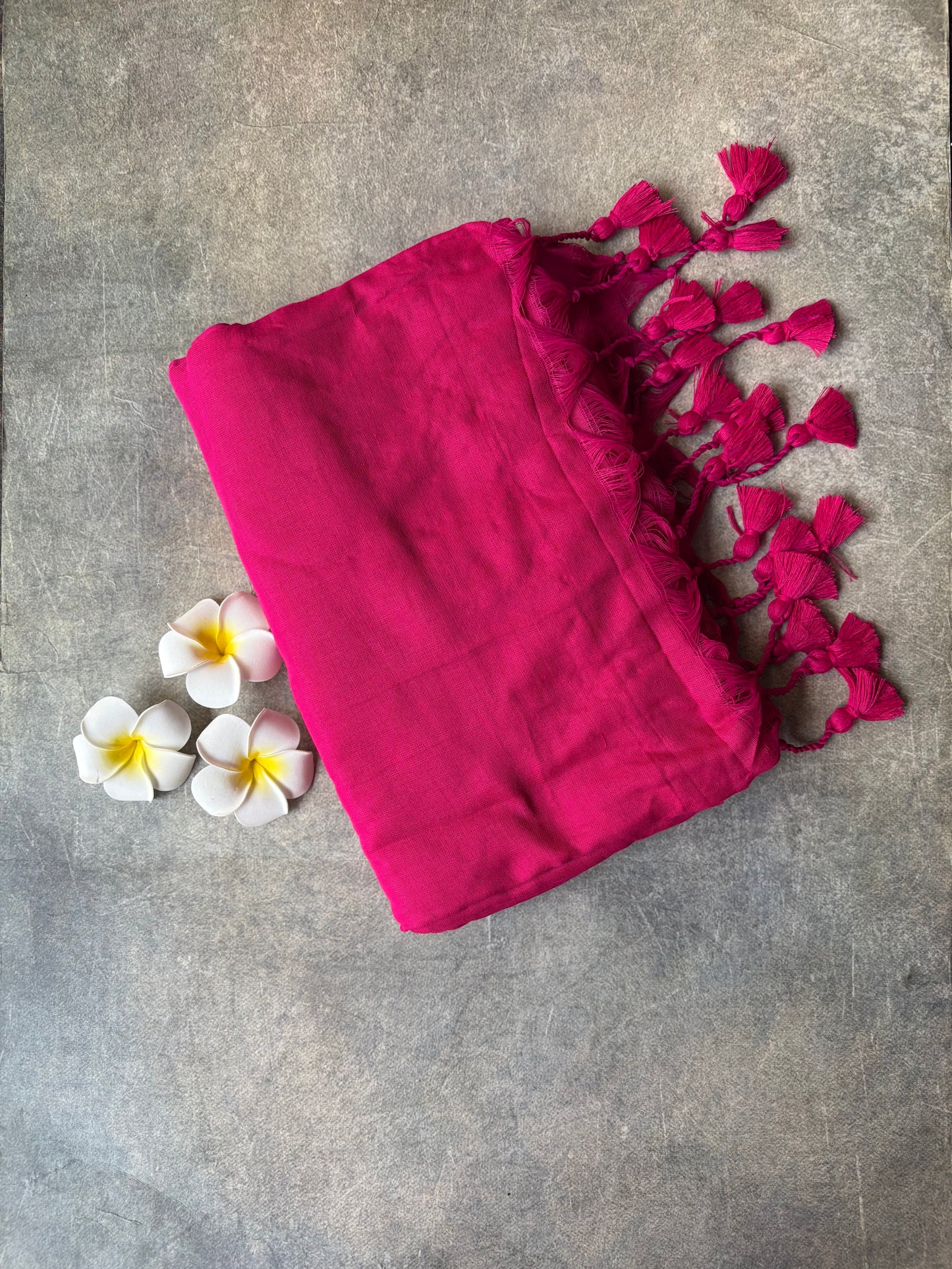 Khadi Cotton Saree Rani Pink | TLL715