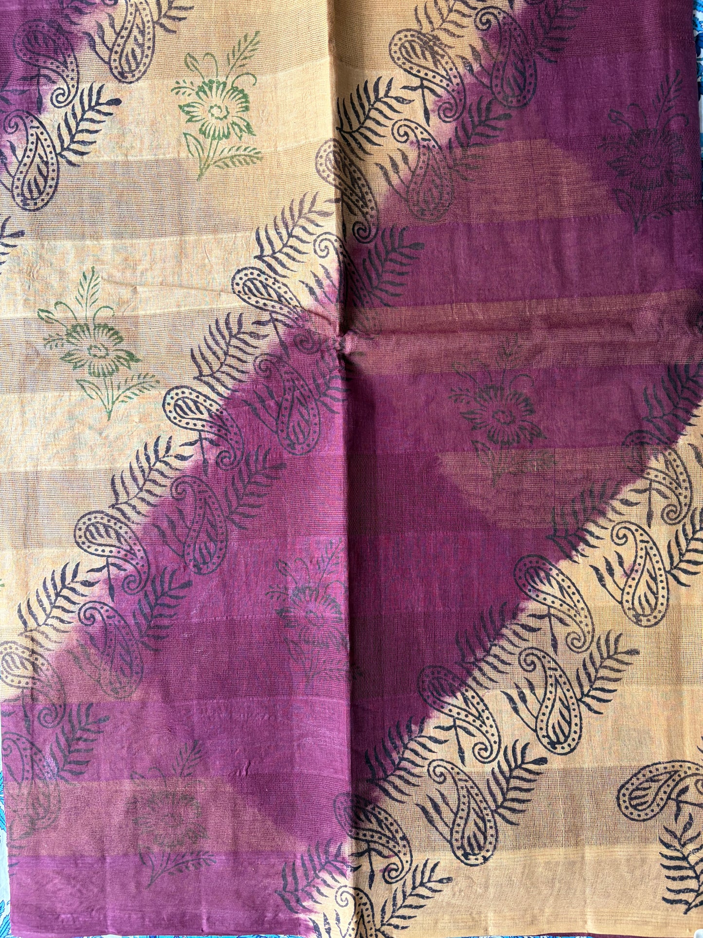 Maroon with Cream Kota Cotton Saree | TLL588