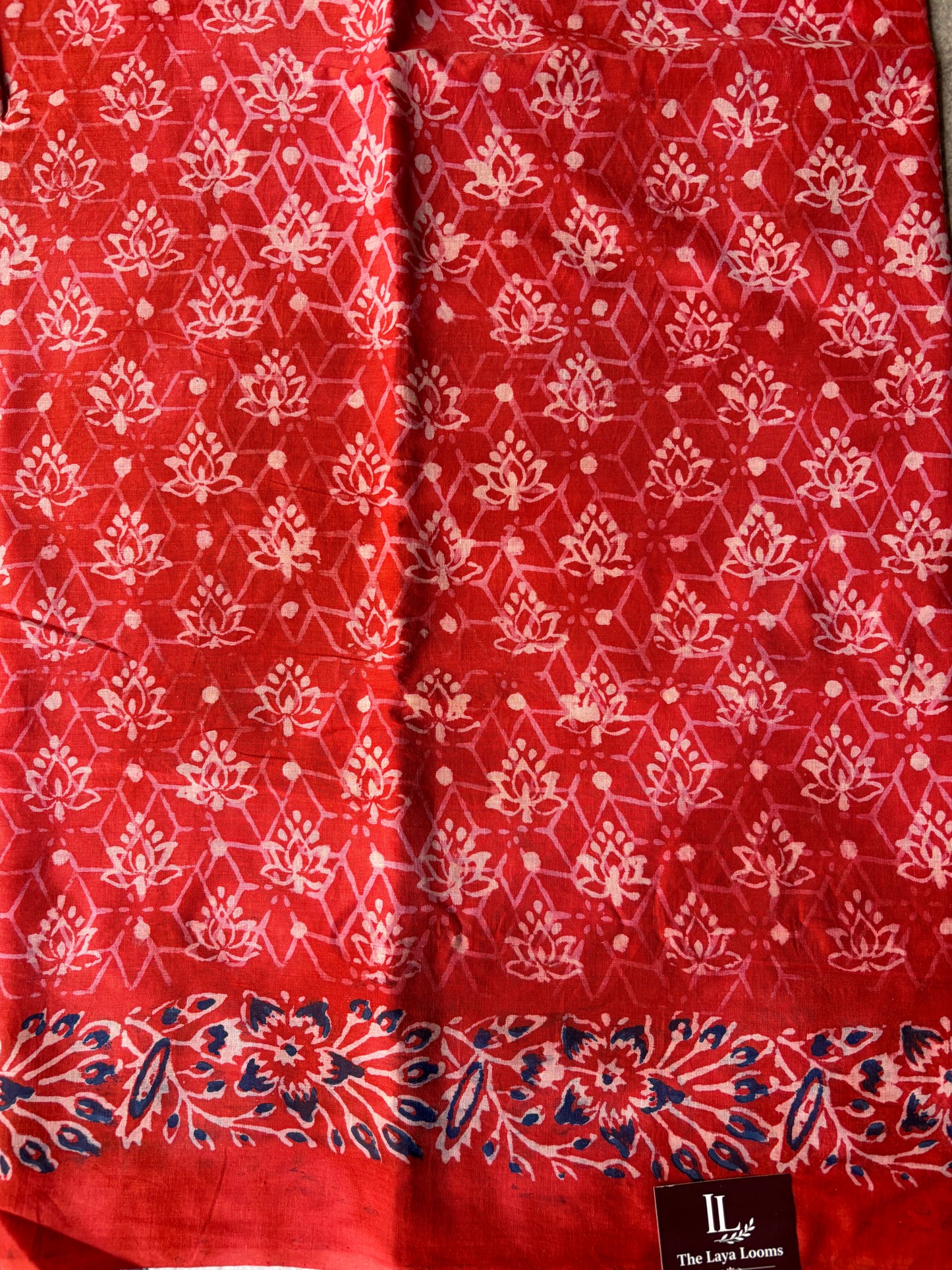 Soft Sungudi Cotton Saree Red | TLL605