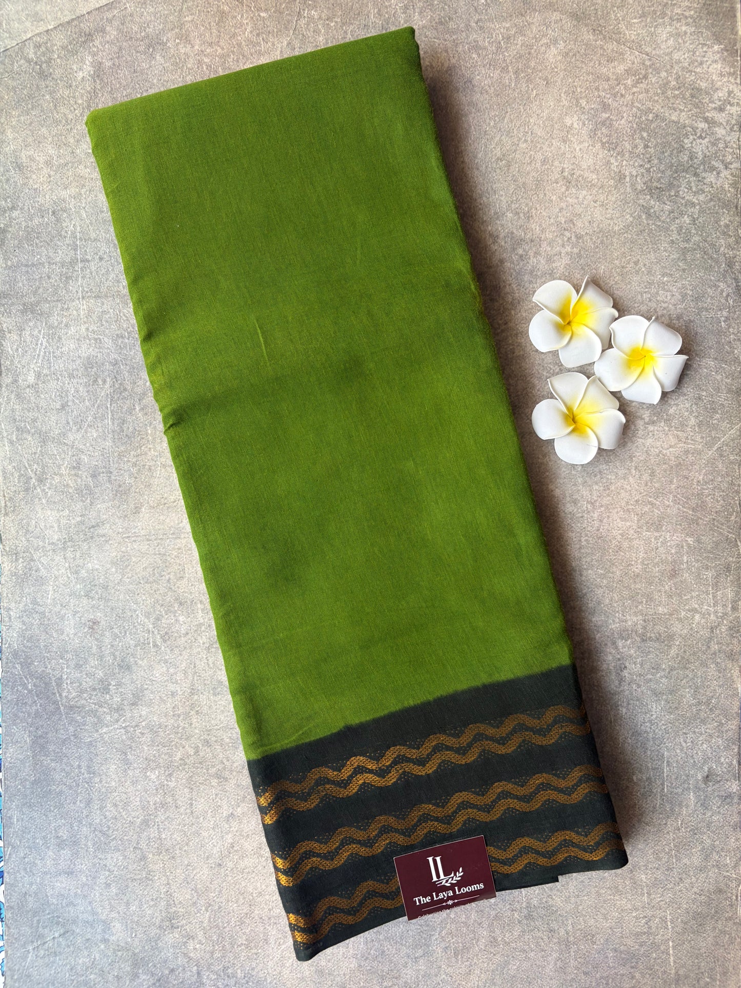 Plain Sungudi Cotton Saree Green | TLL305