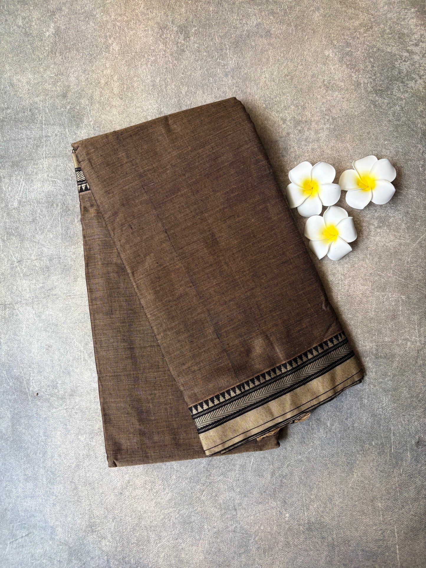 Narayanpet Cotton Saree Deep Brown | TLL450