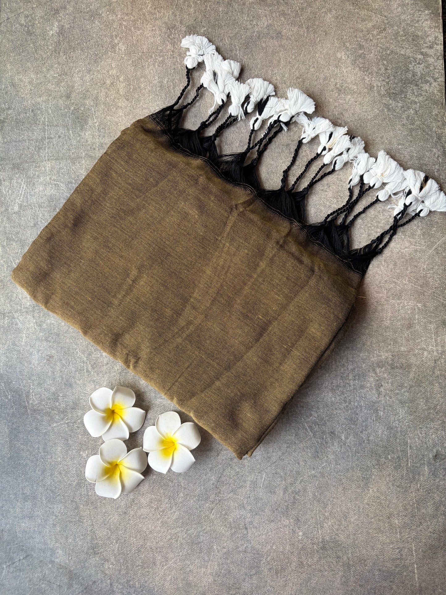 Khadi Cotton Saree Beige Colour | TLL733