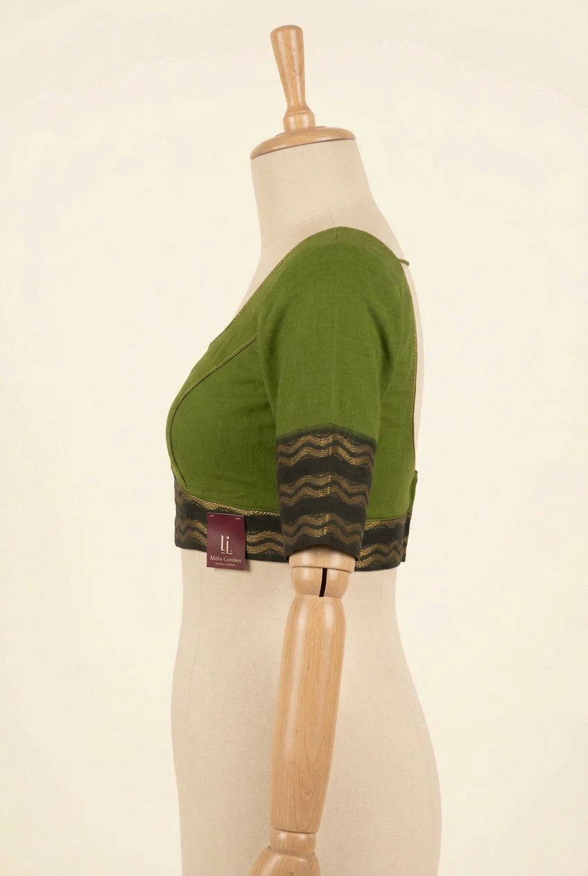 Plain Sungudi Cotton Saree Green | TLL305