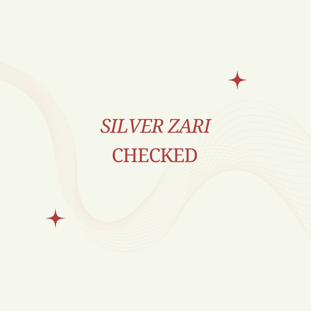Silver zari checked
