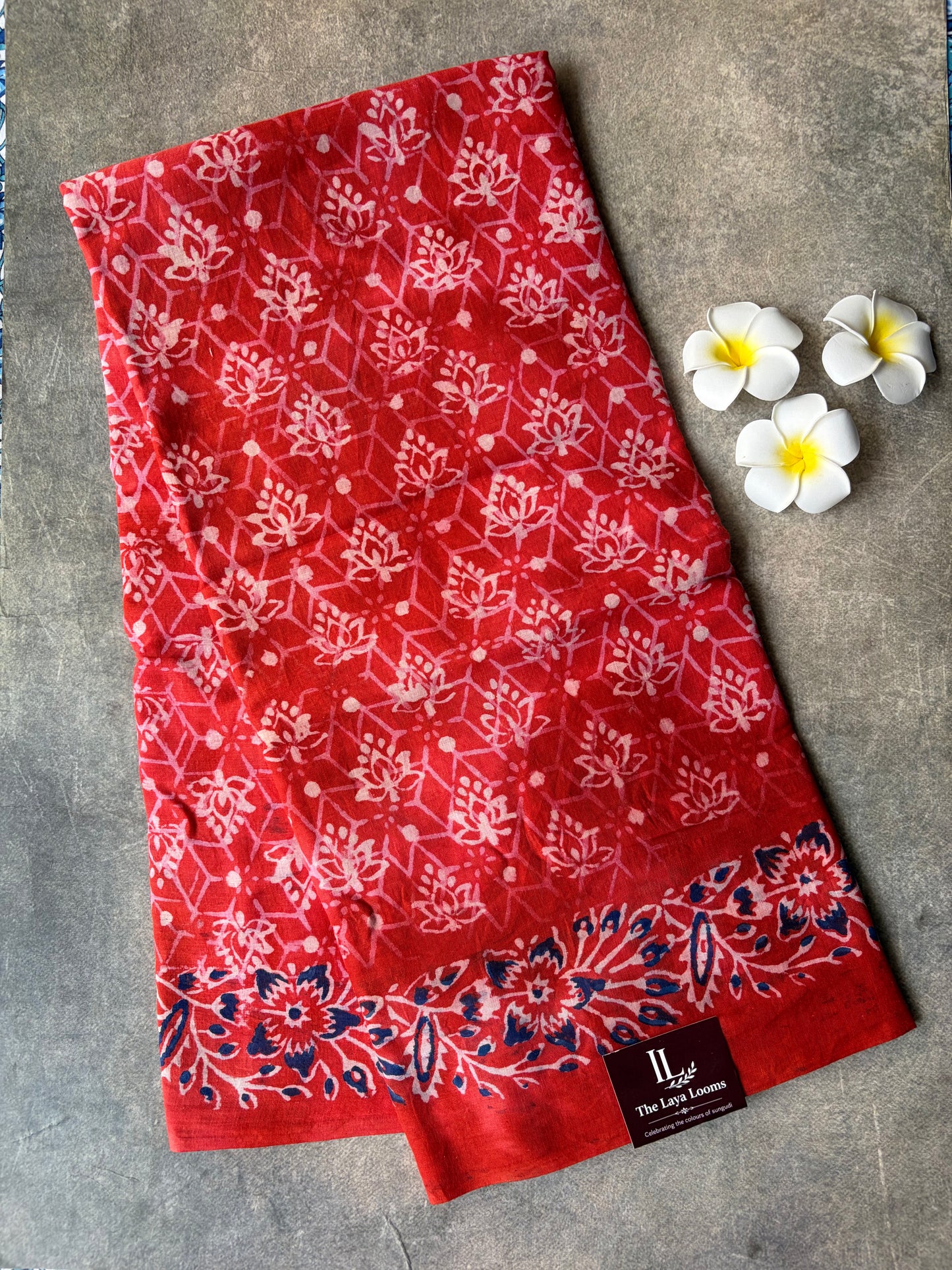 Soft Sungudi Cotton Saree Red | TLL605