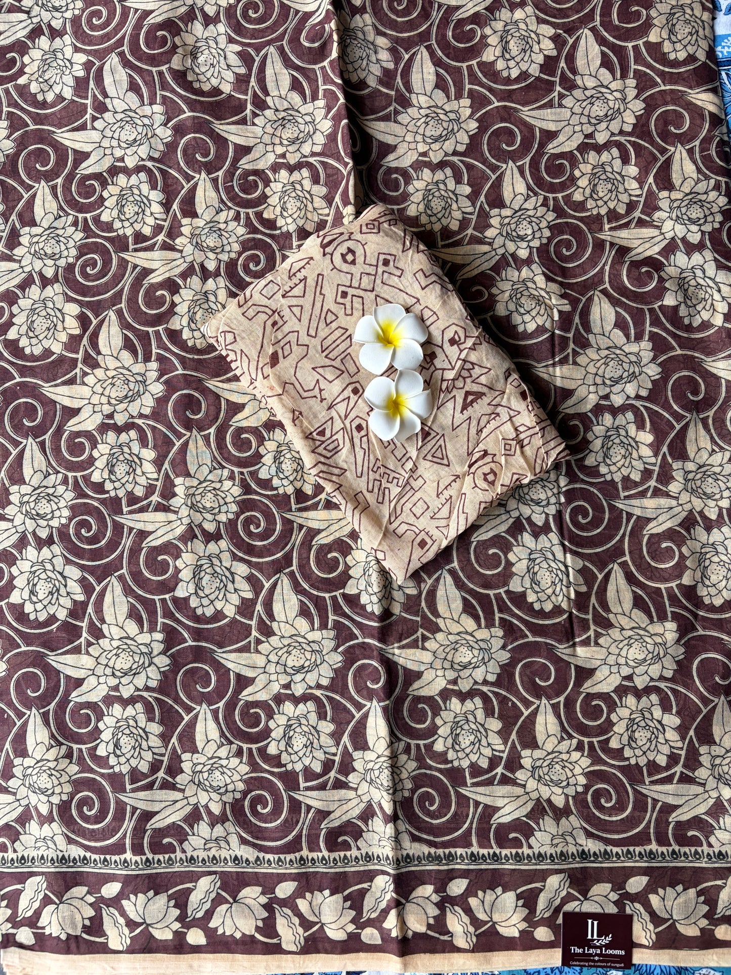 Kalamkari Mul Mul Cotton Saree Maroon | TLL613