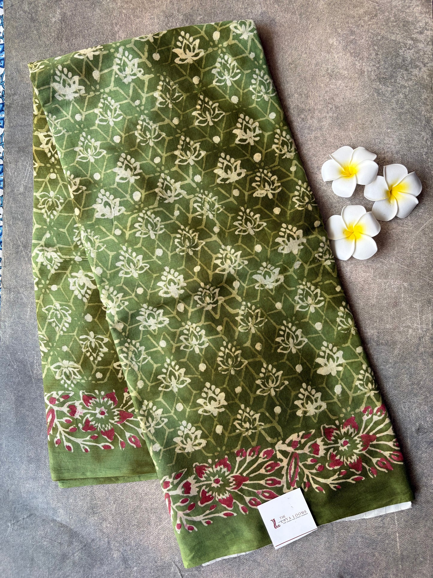 Soft Sungudi Cotton Saree Green | TLL607