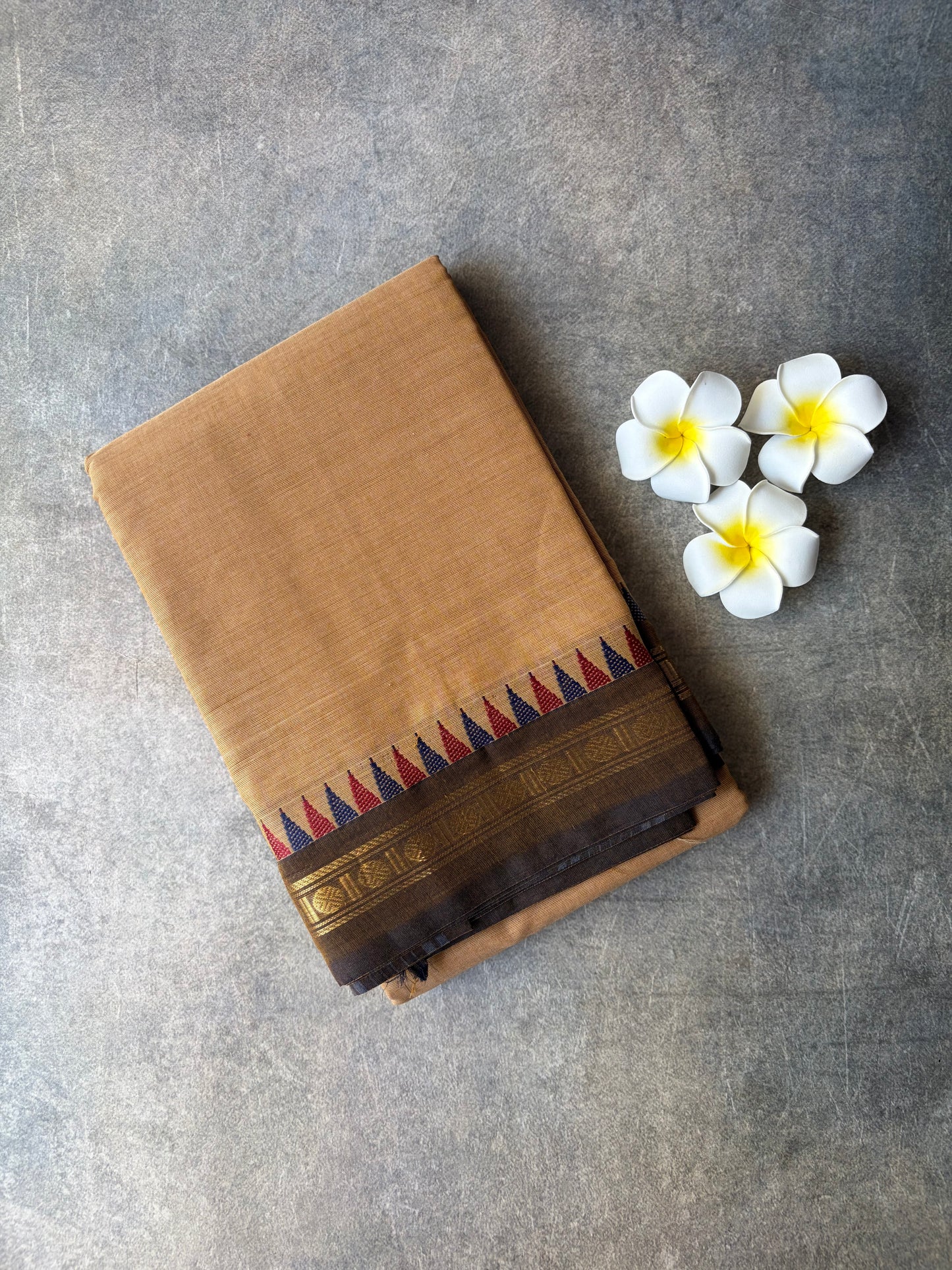 Chettinadu Cotton saree Cream Colour | TLL199
