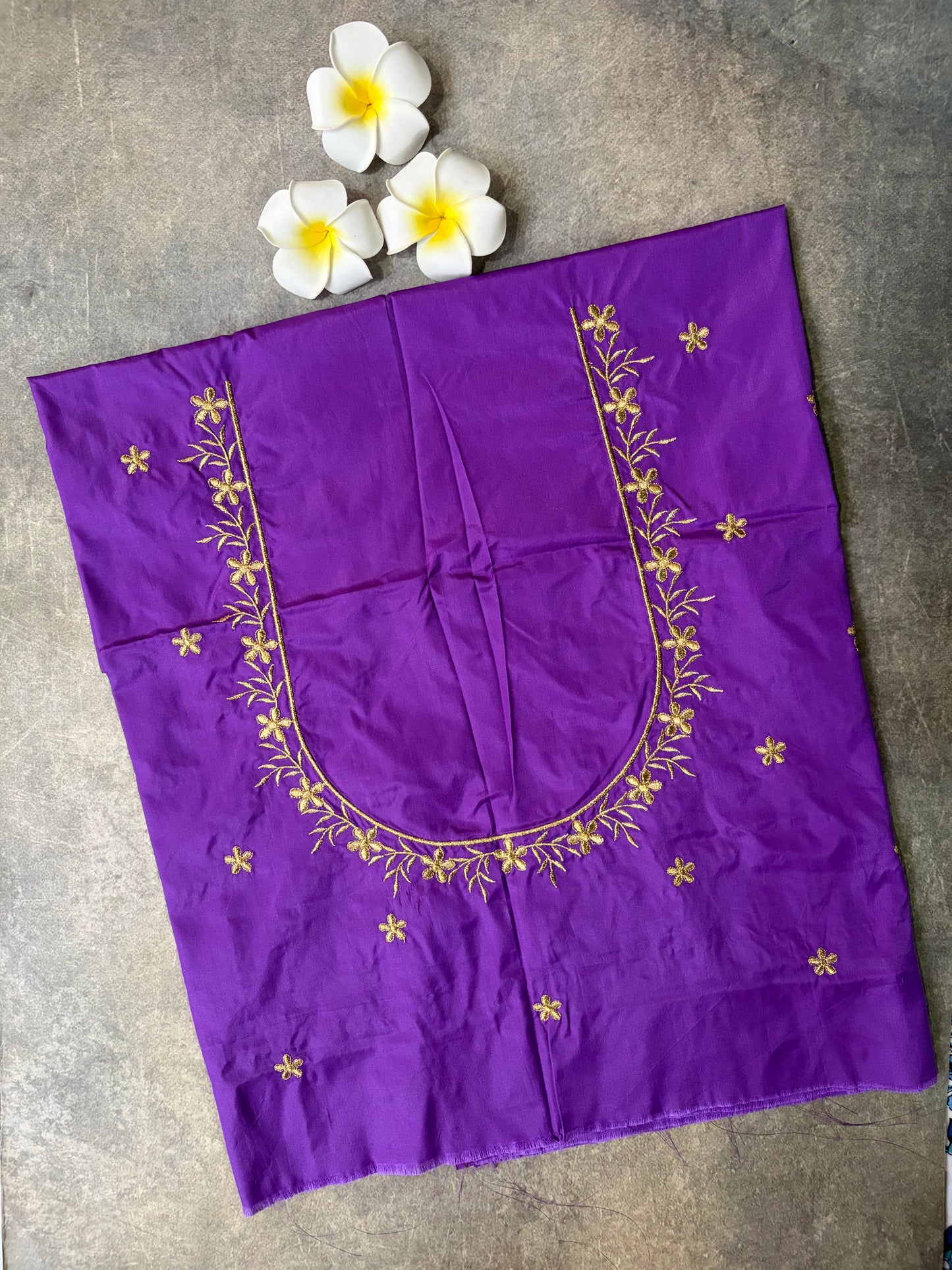 Embroidery Work Silk Blouse Piece Purple | TLL359