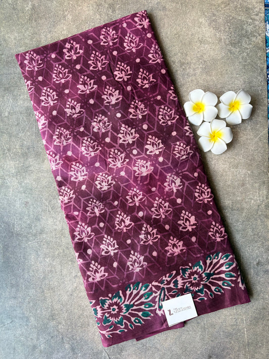 Soft Sungudi Cotton Saree Maroon | TLL603