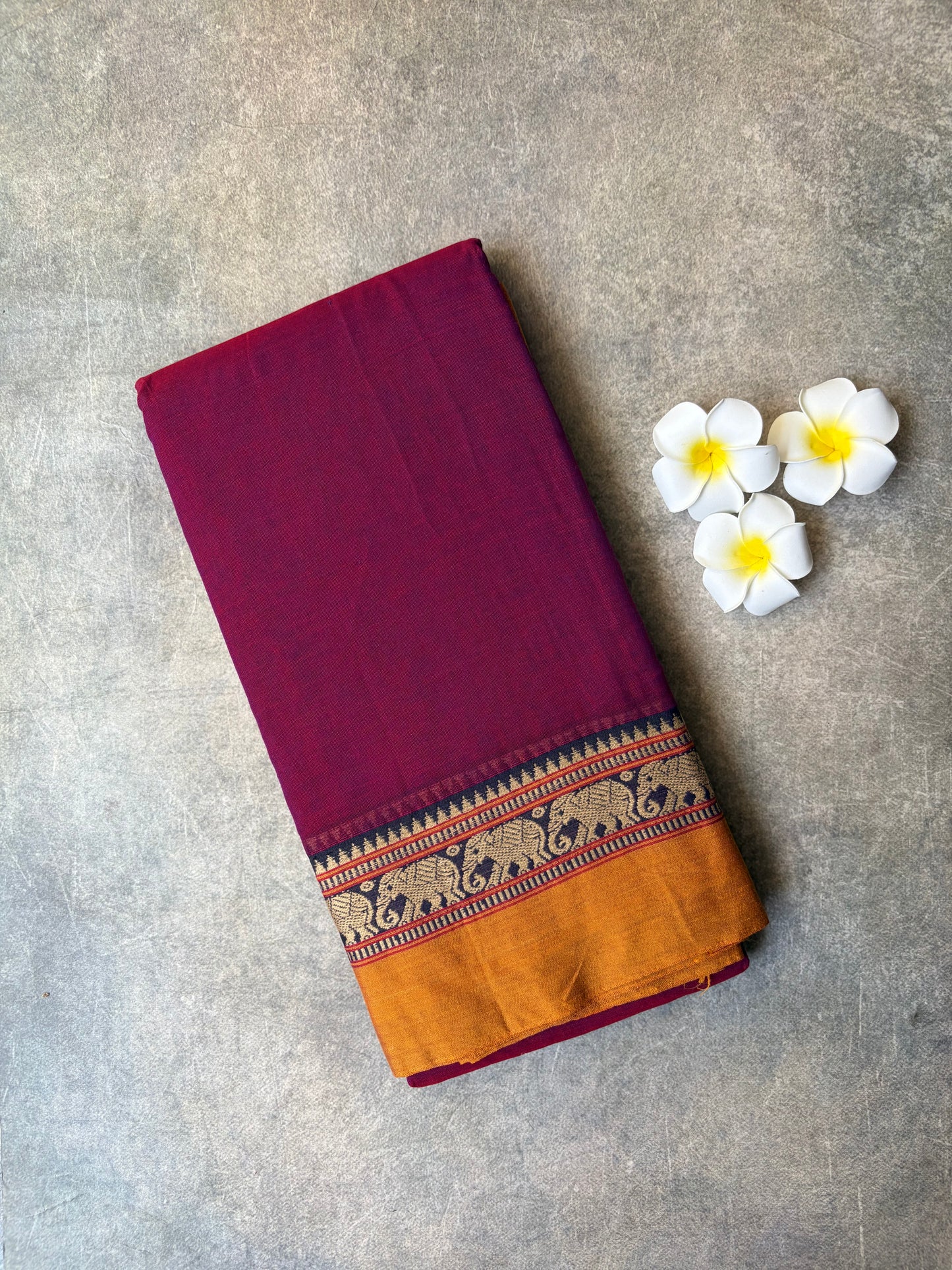 Narayanpet Cotton Saree Magenta | TLL459