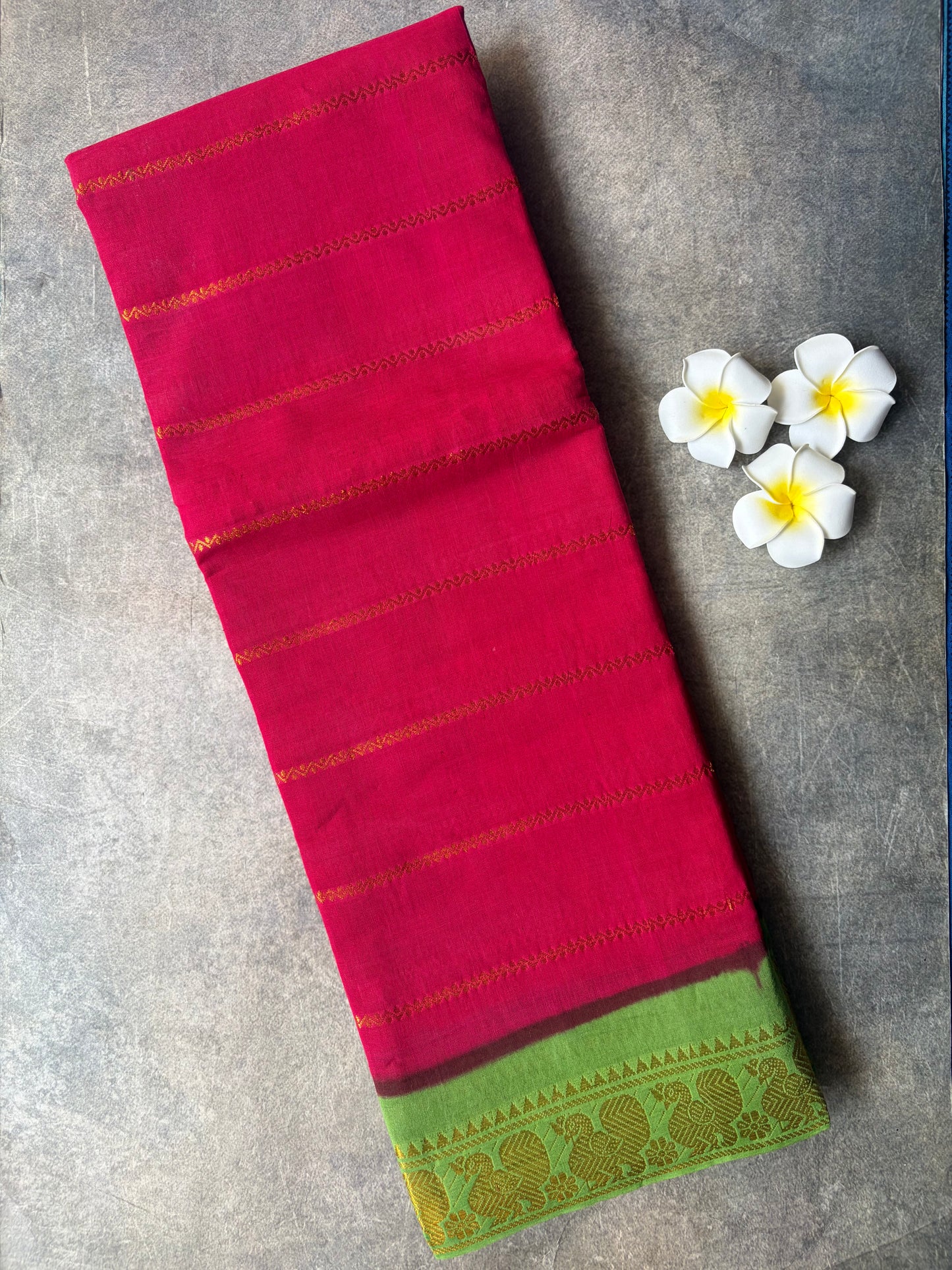 Velthari Sungudi Cotton Saree Pink | TLL327