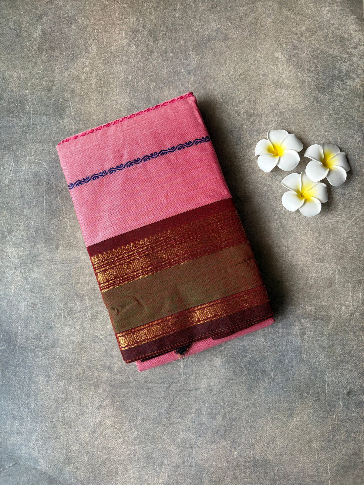 Kanchi Cotton Saree Velthari Pink | TLL700
