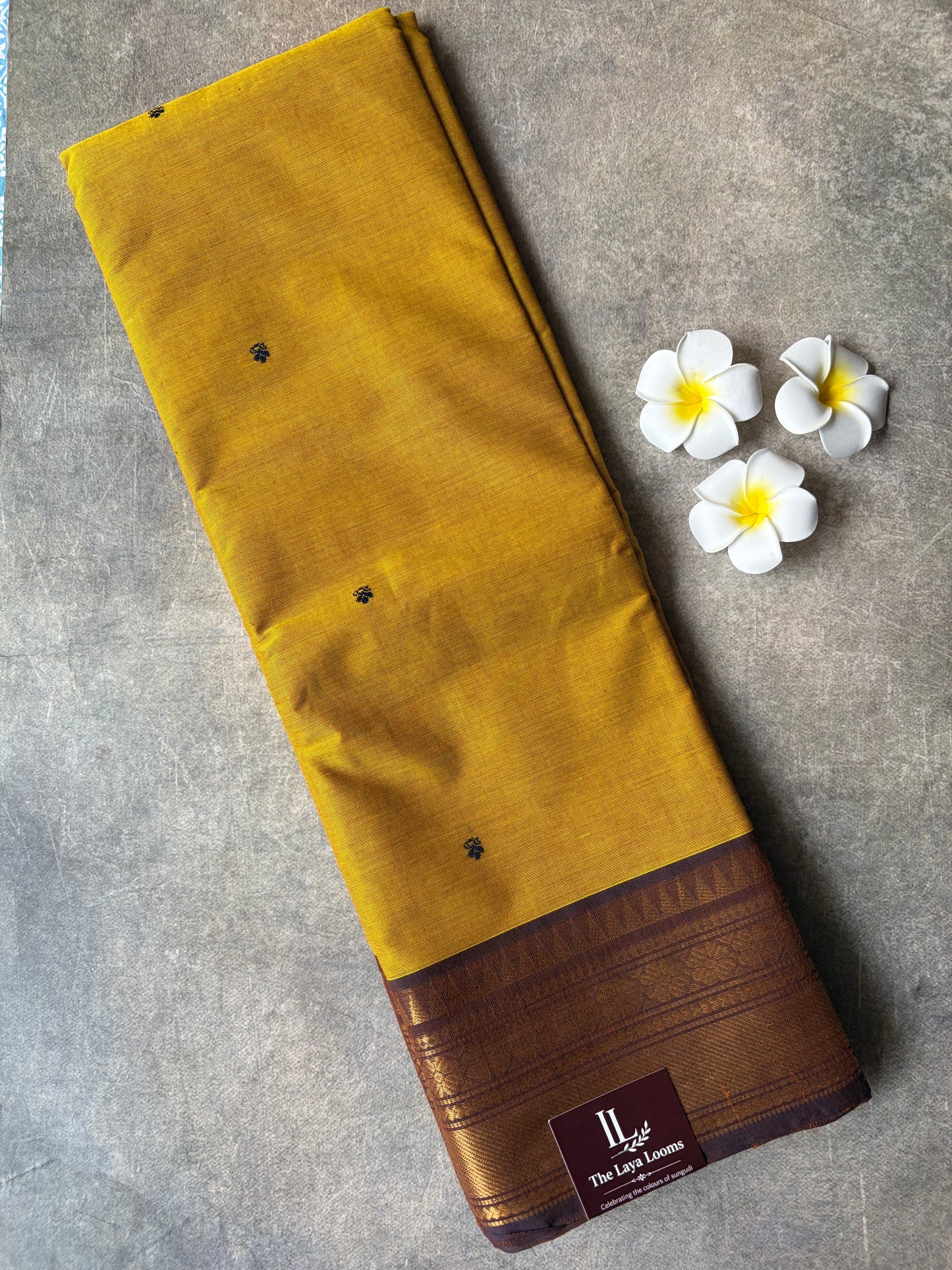 Kanchi Cotton Saree Yellow | TLL659