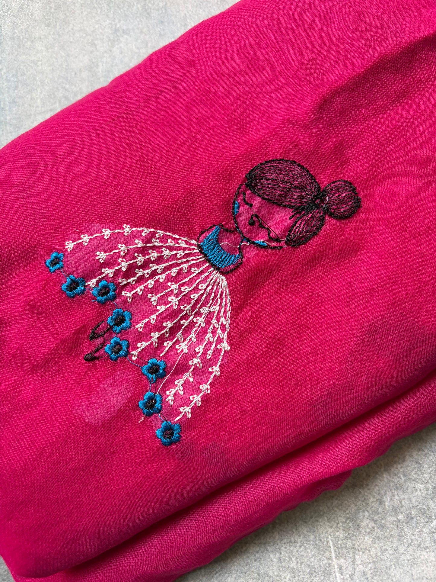 Pink colour mul mul cotton