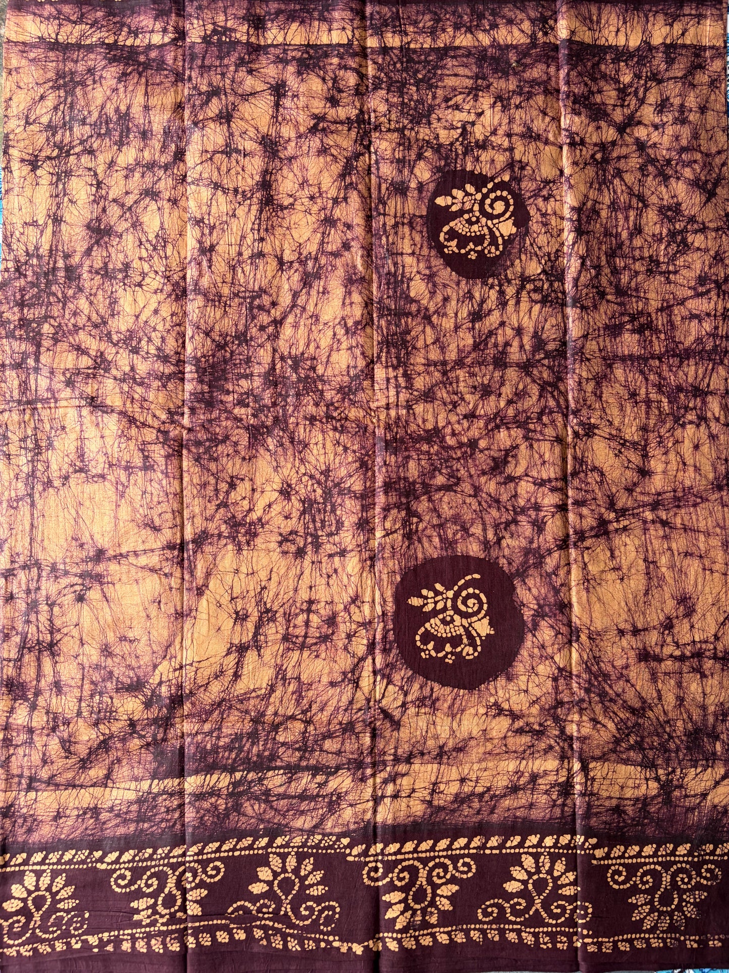 Soft Sungudi Saree with Border Dark Brown colour |TLL193