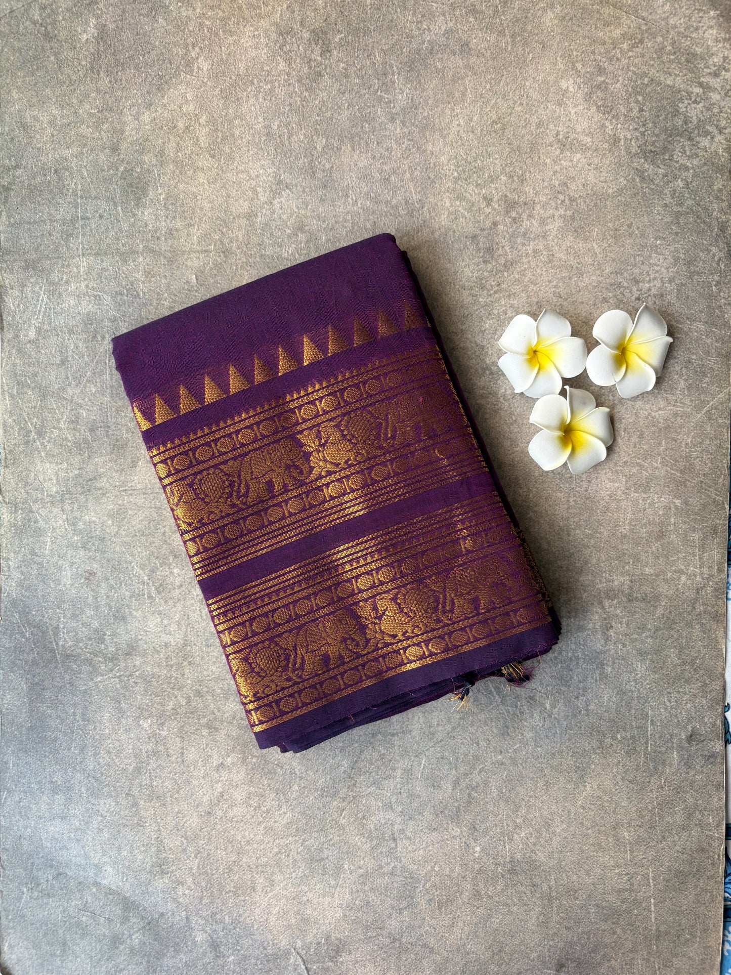 Kanchi Cotton Saree Purple | TLL741