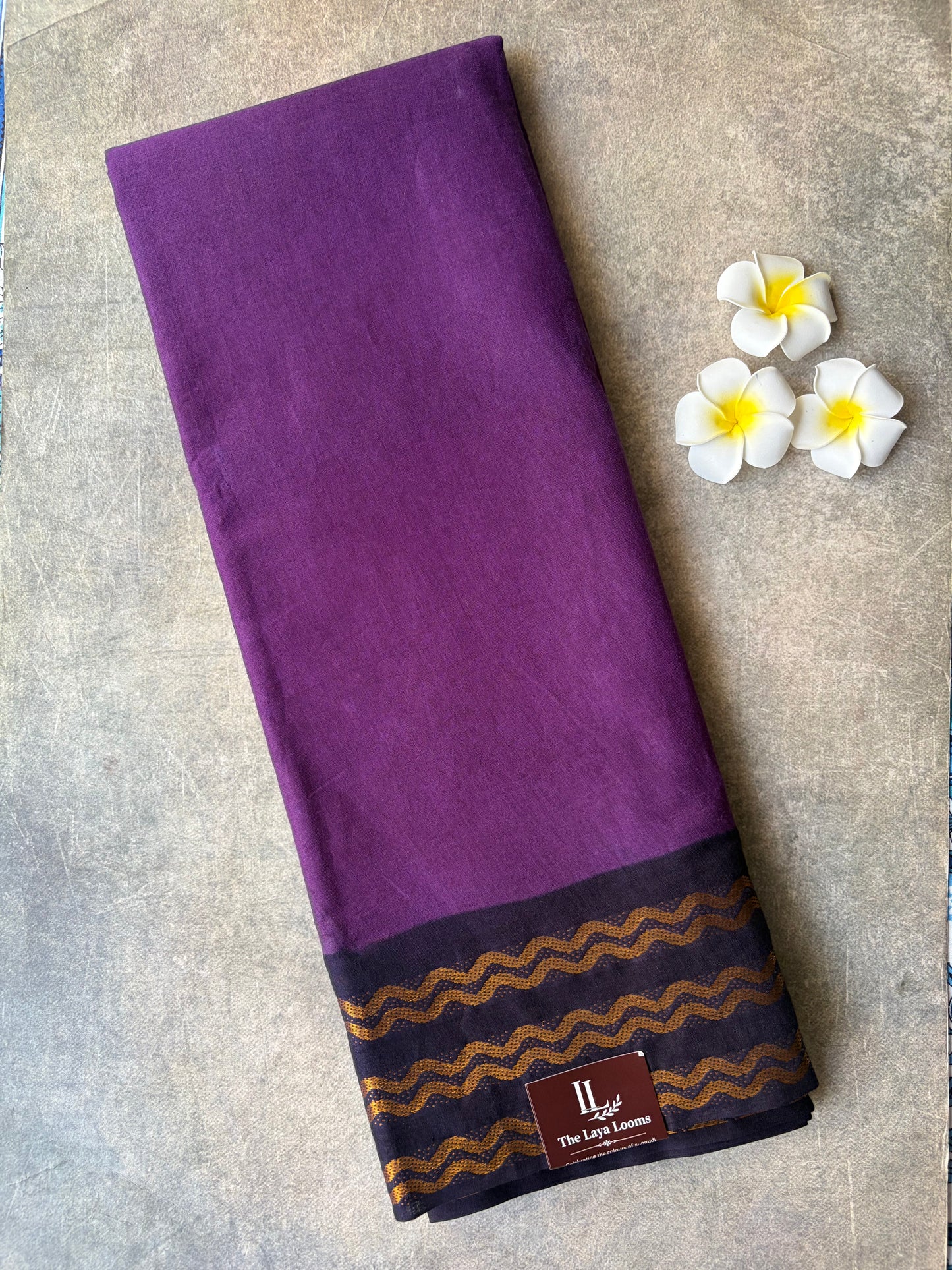 Plain Sungudi Cotton Saree Purple | TLL309