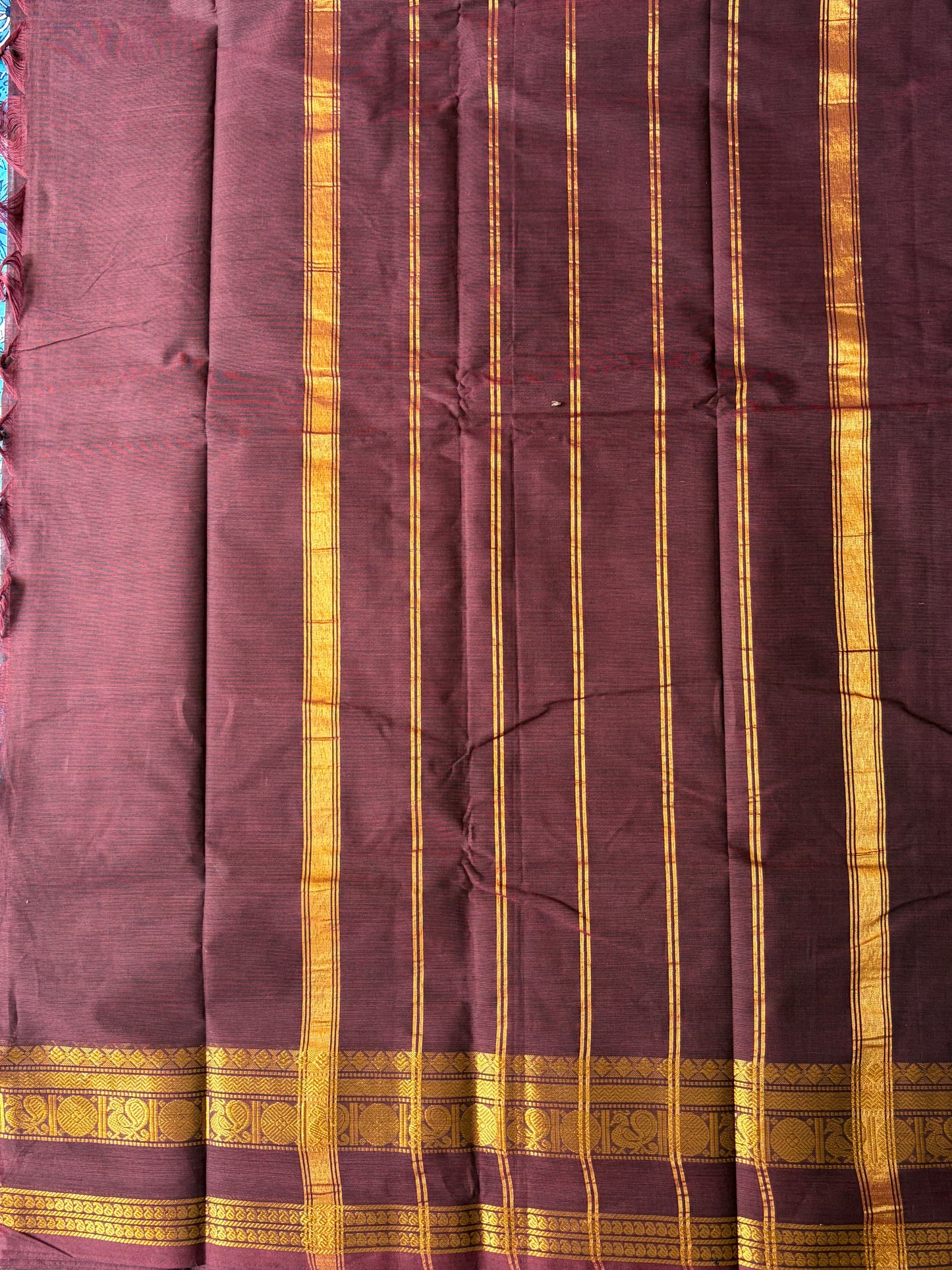Kanchi Cotton Saree Maroon Colour | TLL182