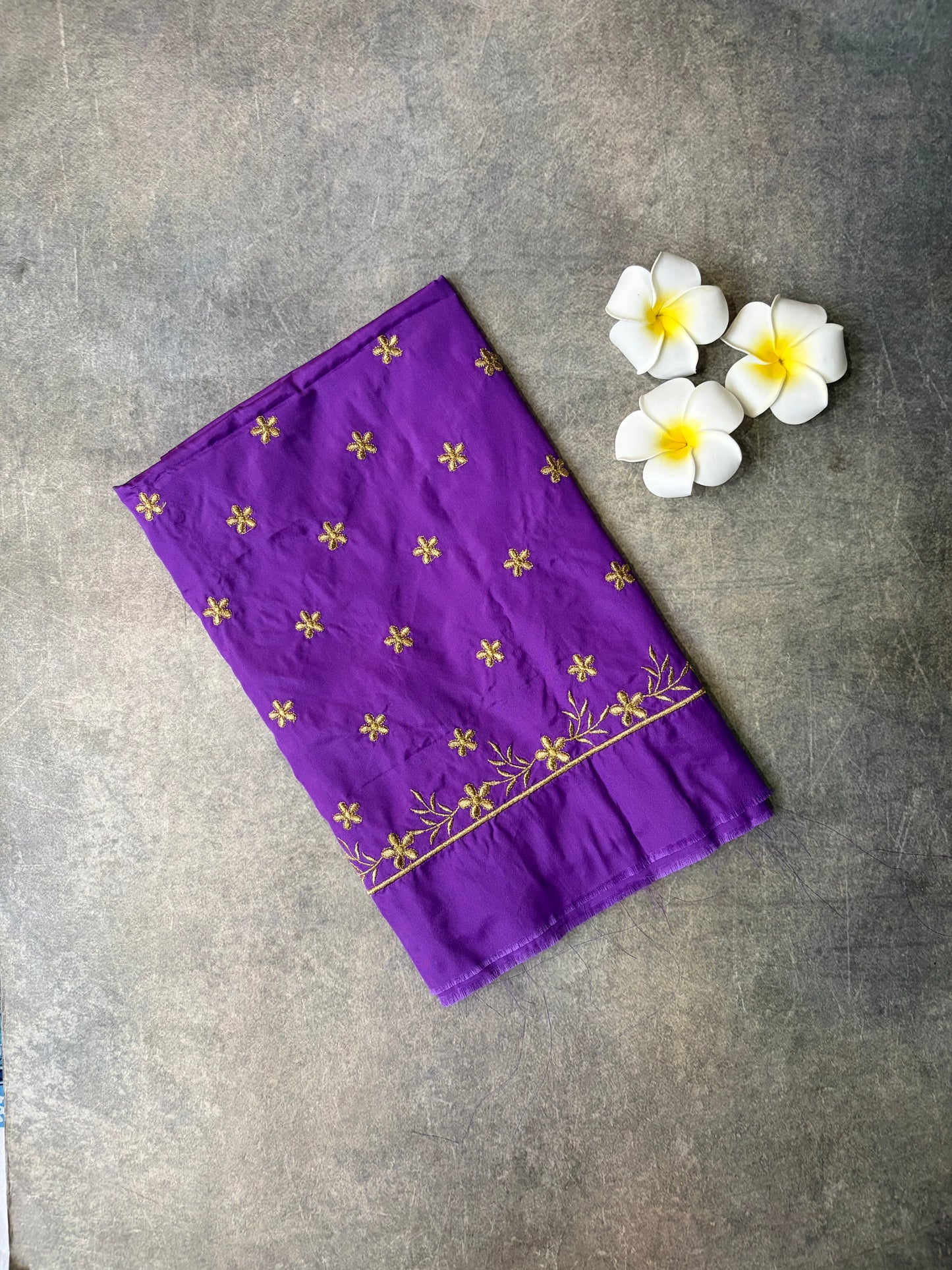 Embroidery Work Silk Blouse Piece Purple | TLL359