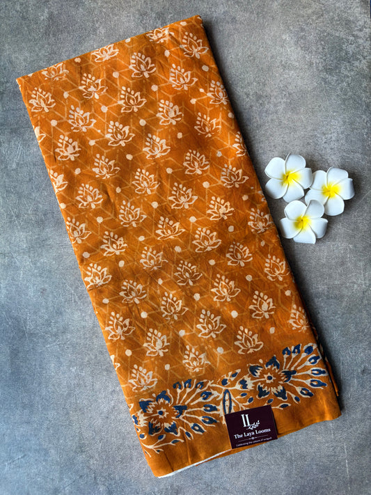 Soft Sungudi Cotton Saree Yellow | TLL602