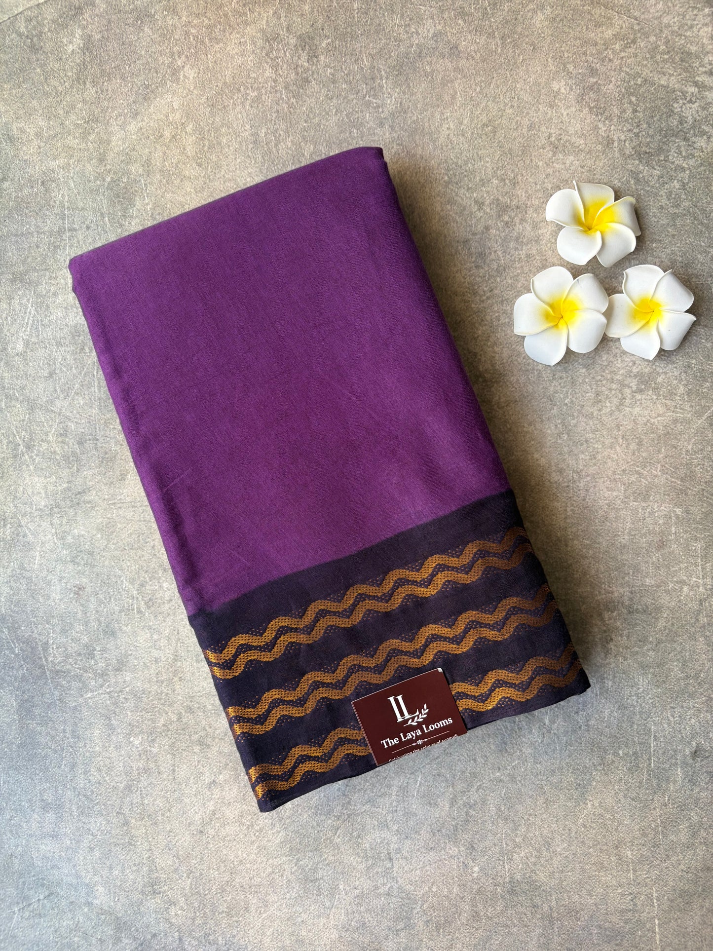 Plain Sungudi Cotton Saree Purple | TLL309