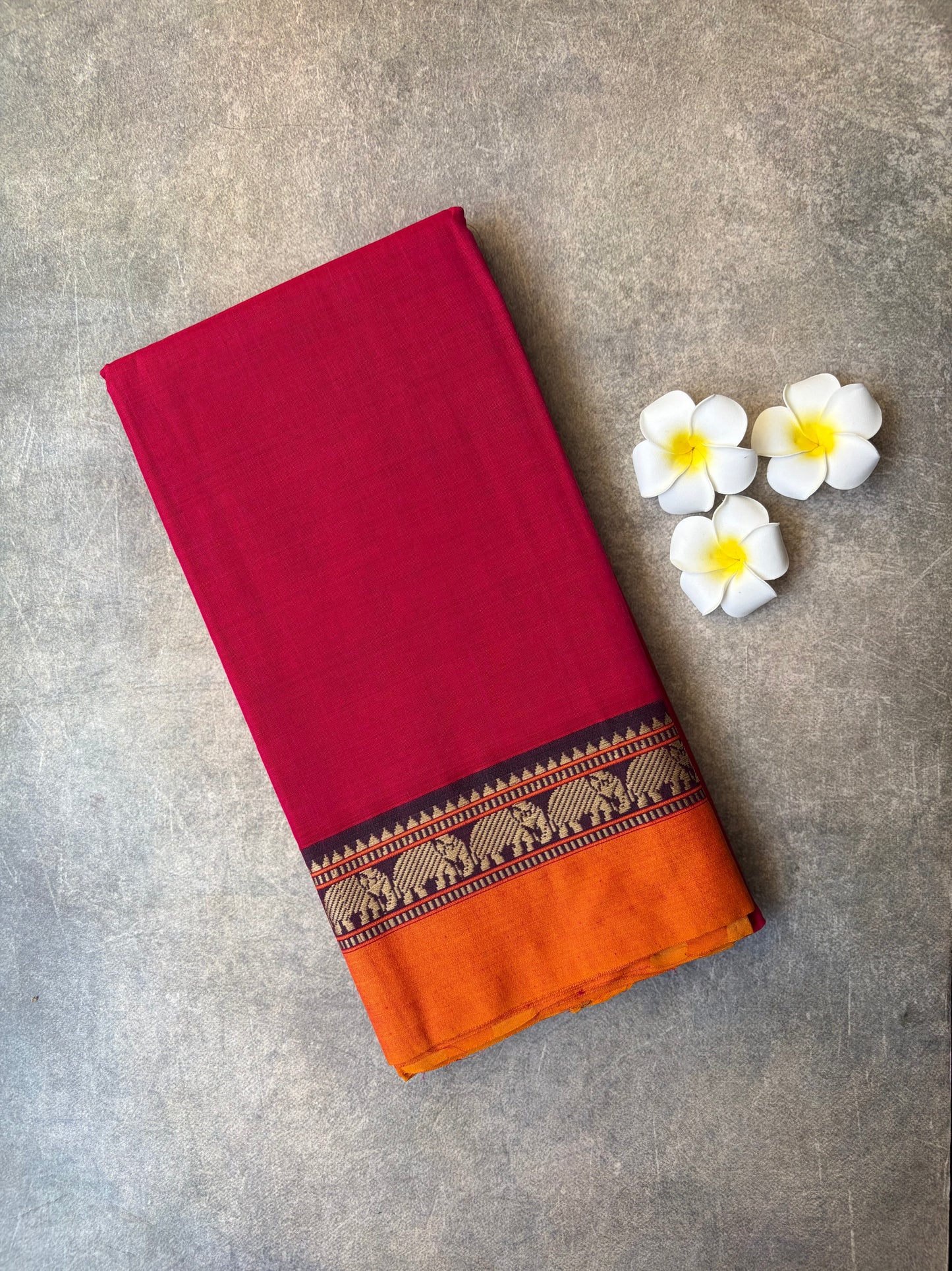 Narayanpet Cotton Saree Rani Pink | TLL461