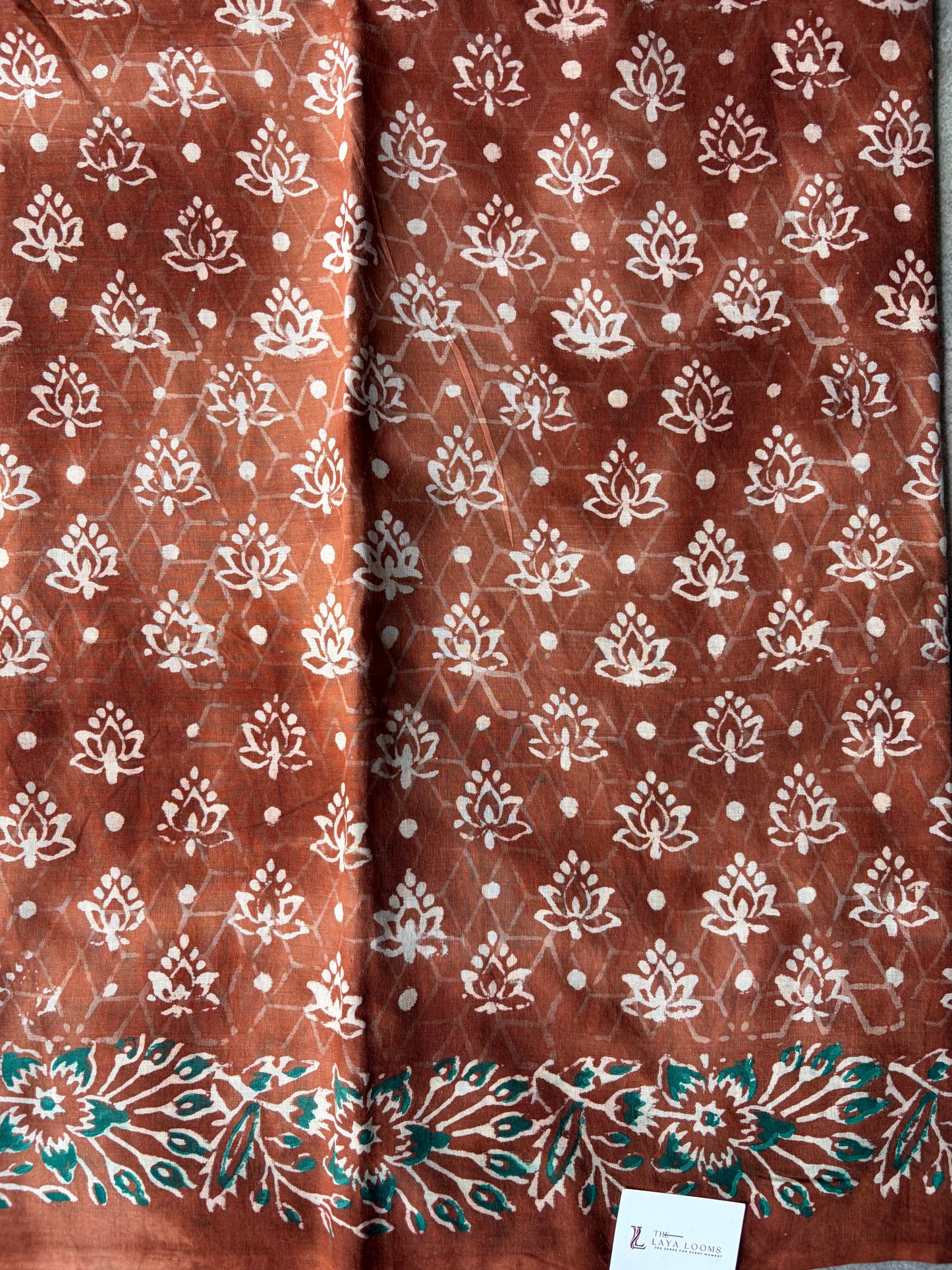Soft Sungudi Cotton Saree Brown | TLL604