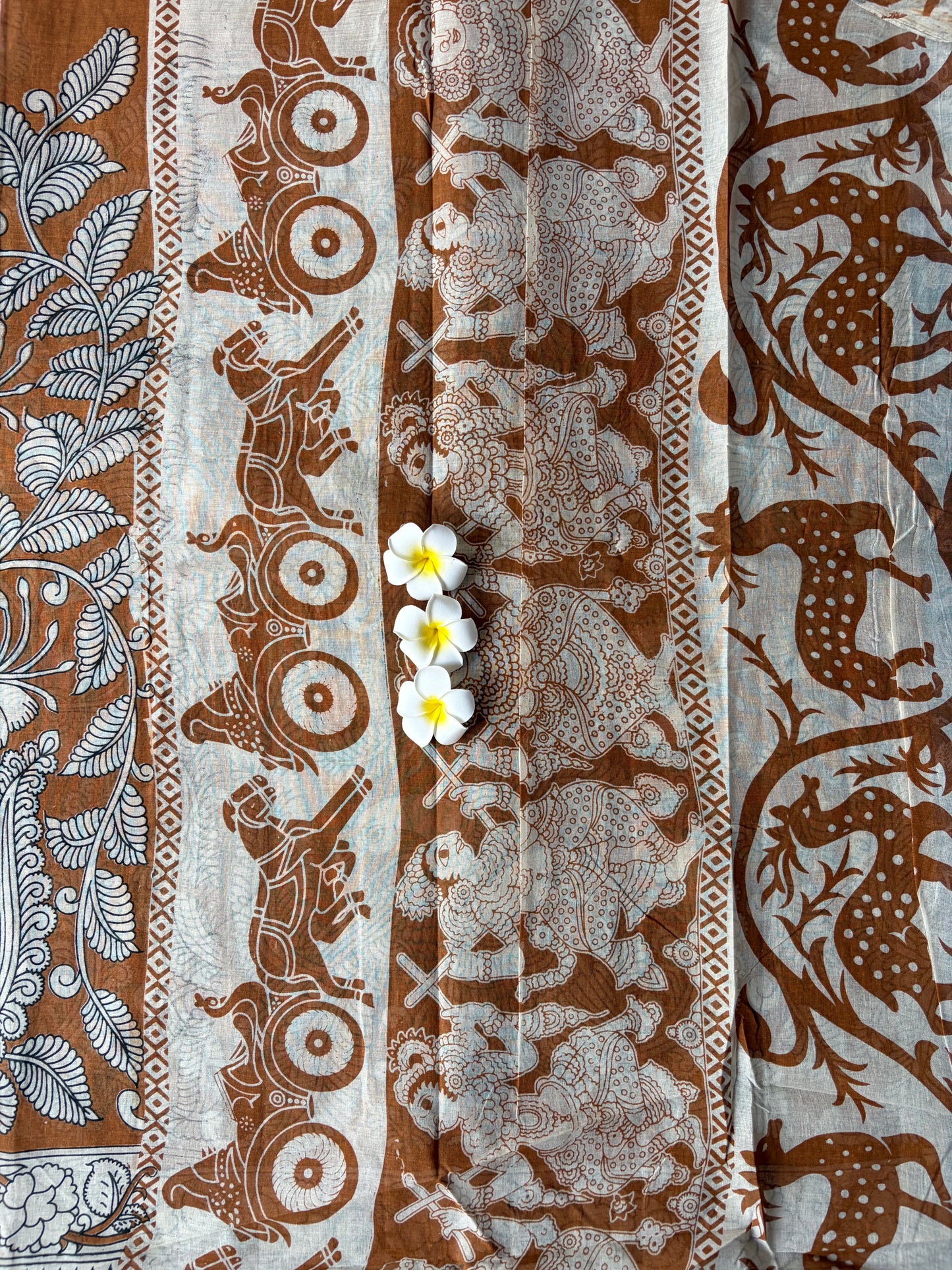 Peacock Kalamkari Brown | TLL581