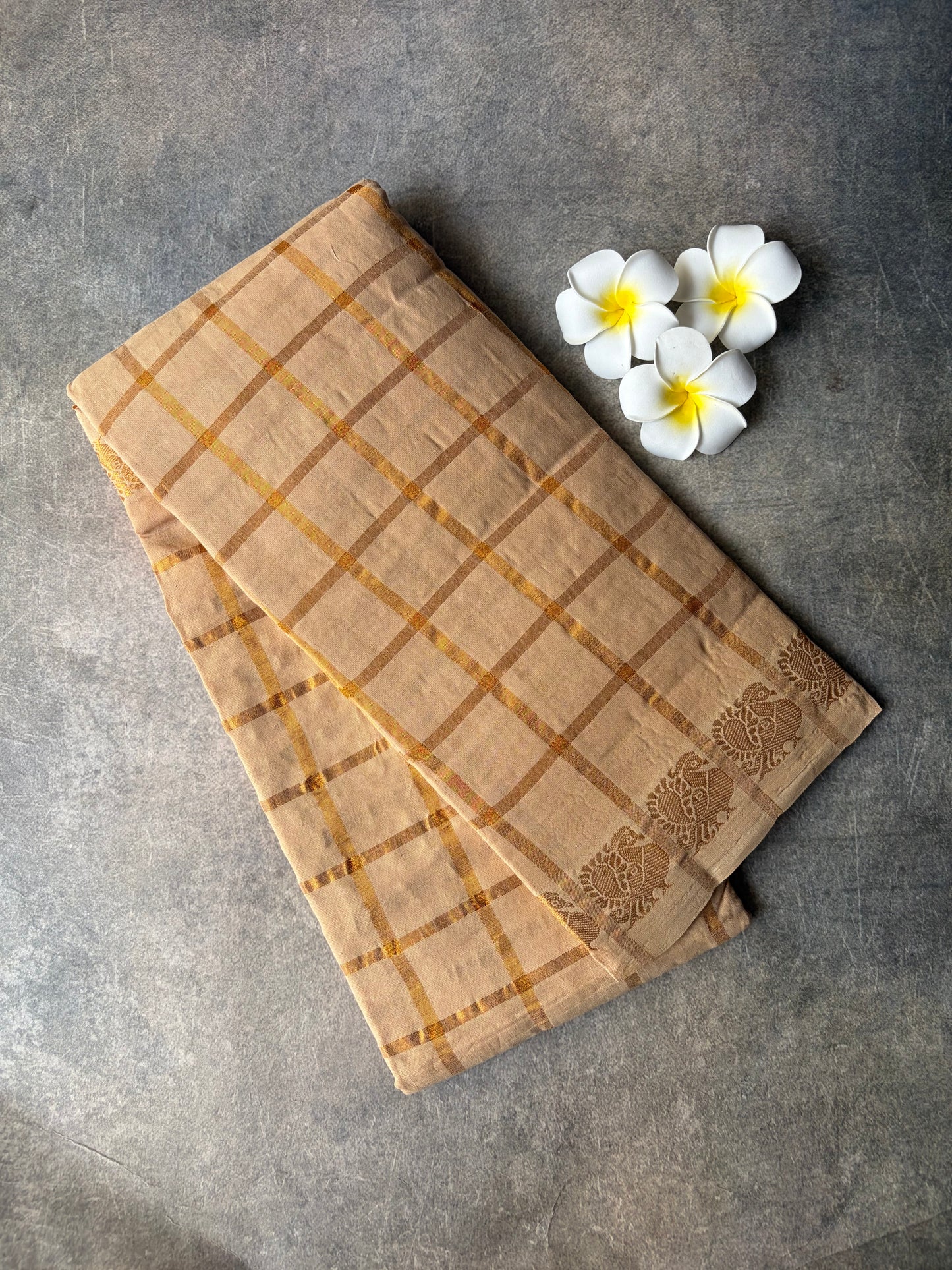 Kattam Sungudi Saree with Annam Design Border | TLL175