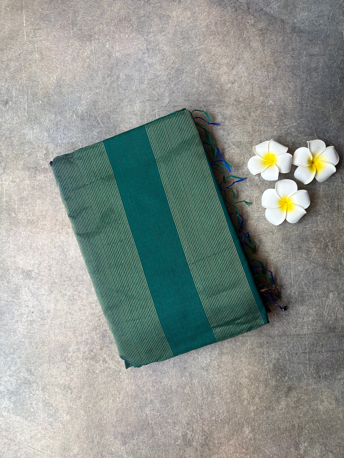 Pure Silk Saree Dark Green | TLL350
