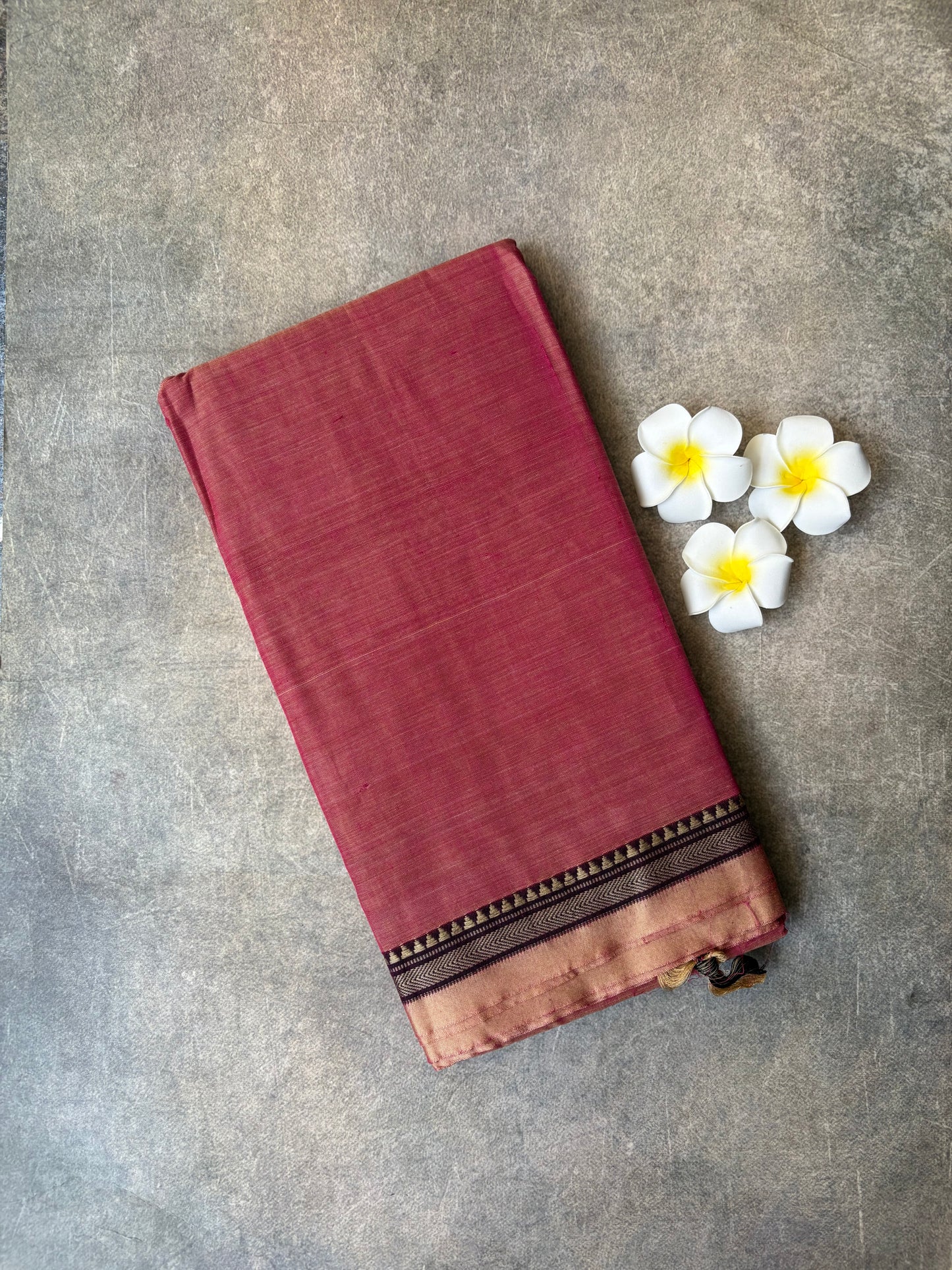Narayanpet Cotton Saree Onion Pink | TLL458