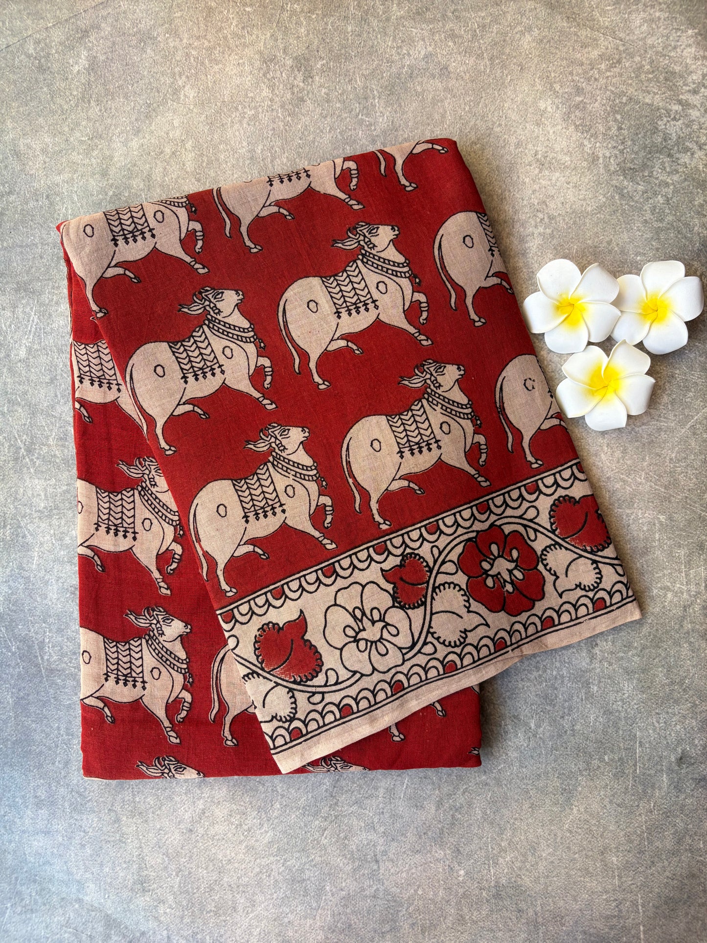 Kalamkari Printed Cotton Saree | TLL428