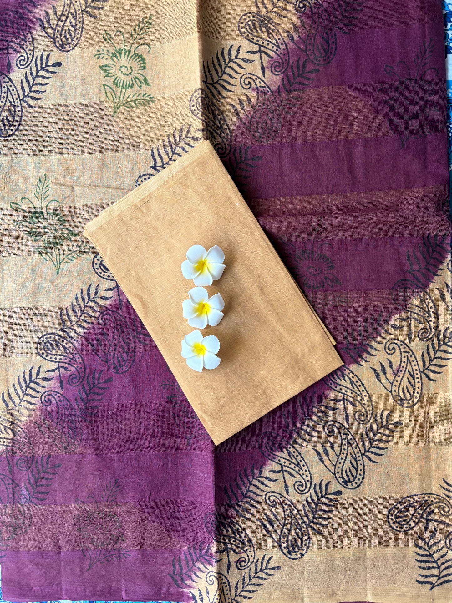 Maroon with Cream Kota Cotton Saree | TLL588