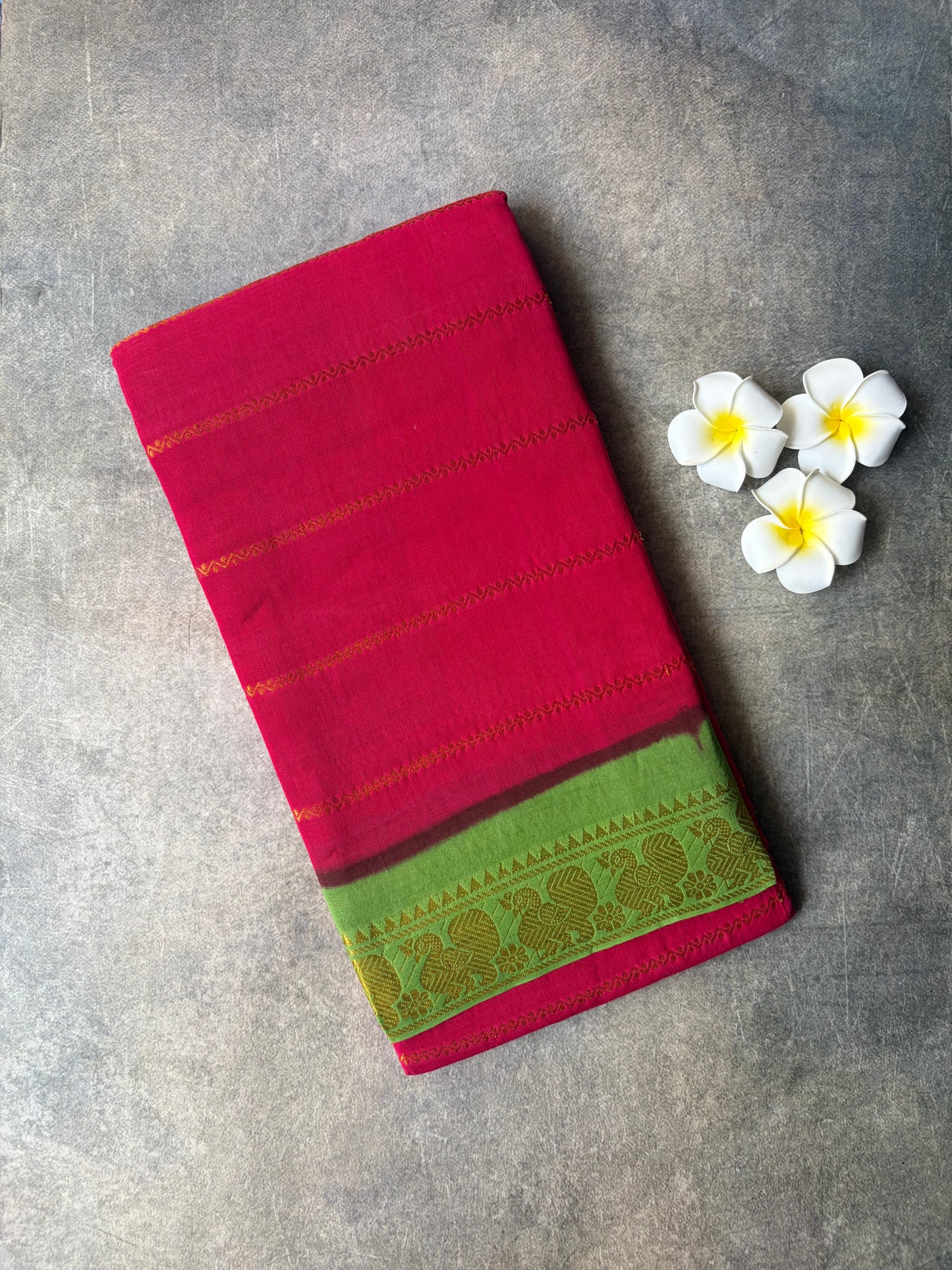 Velthari Sungudi Cotton Saree Pink | TLL327