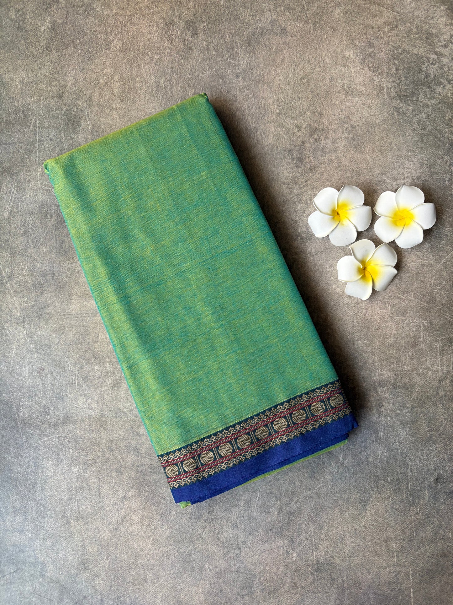 Narayanpet Cotton Saree light green | TLL446