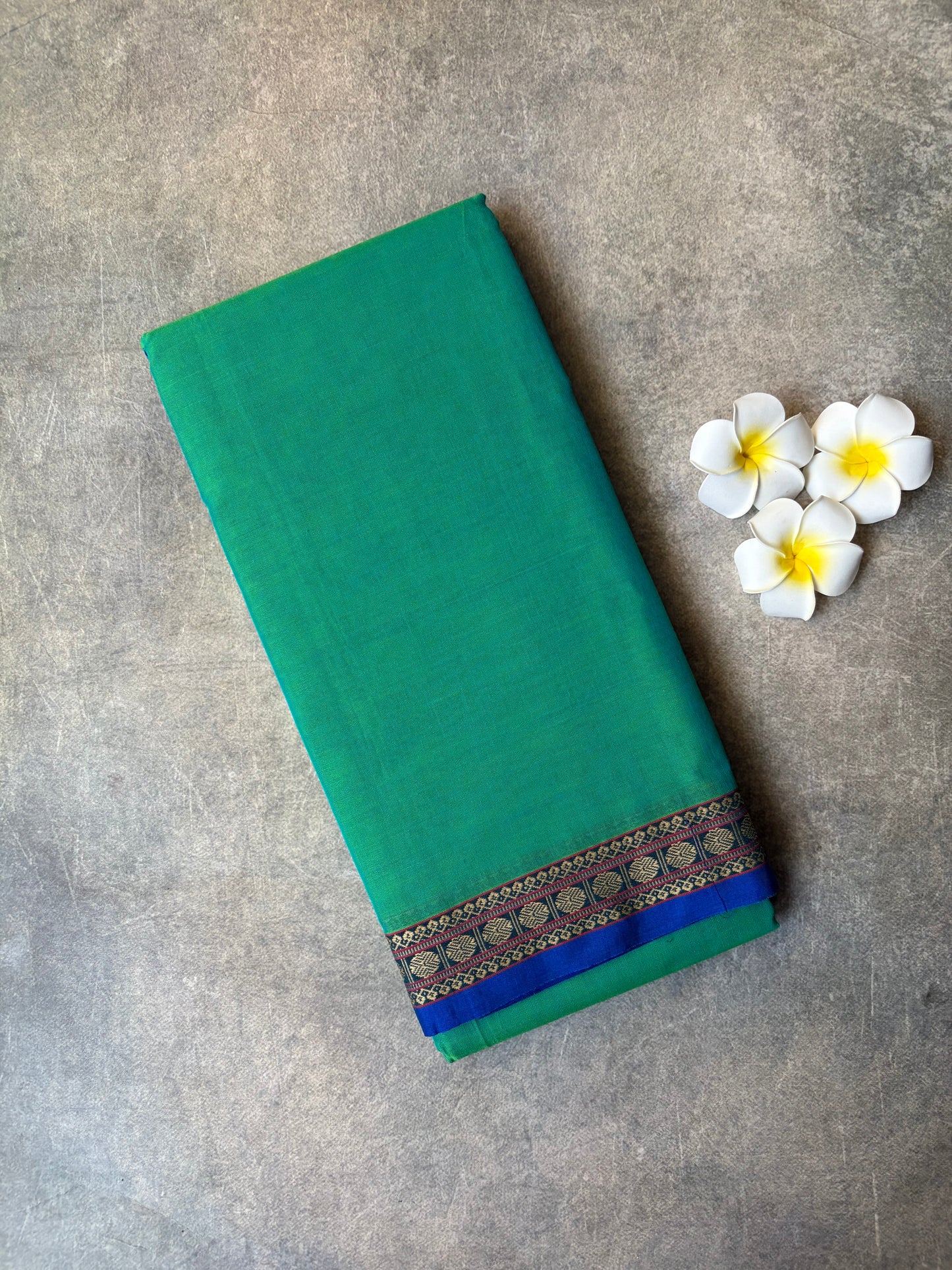 Narayanpet Cotton Saree Rama Green | TLL441