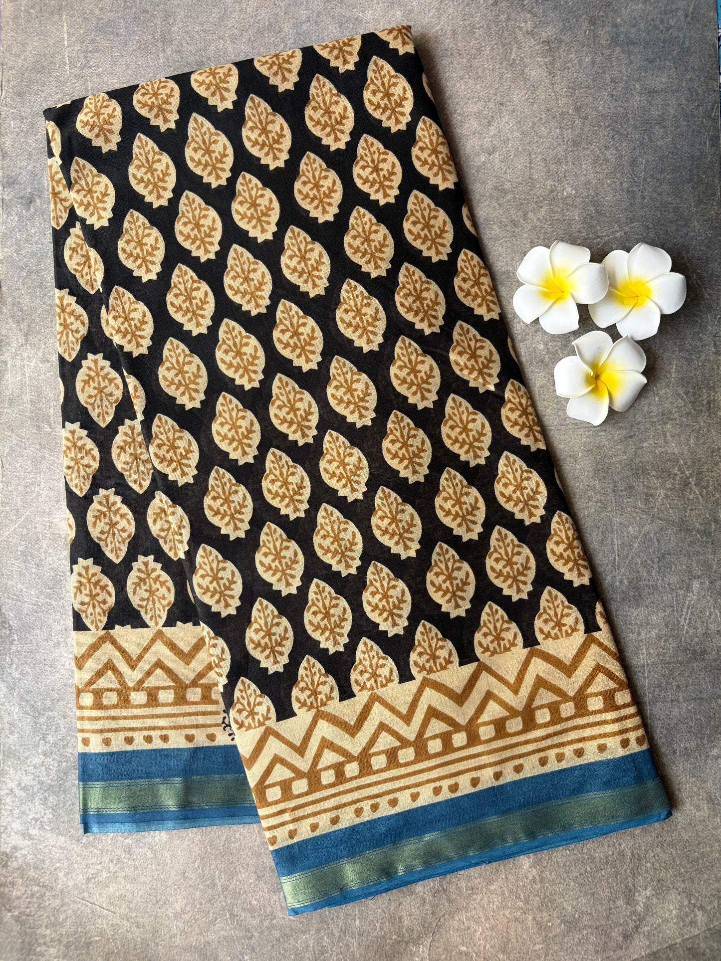 Daily Wear Soft Cotton Saree Black Under Budget | TLL227