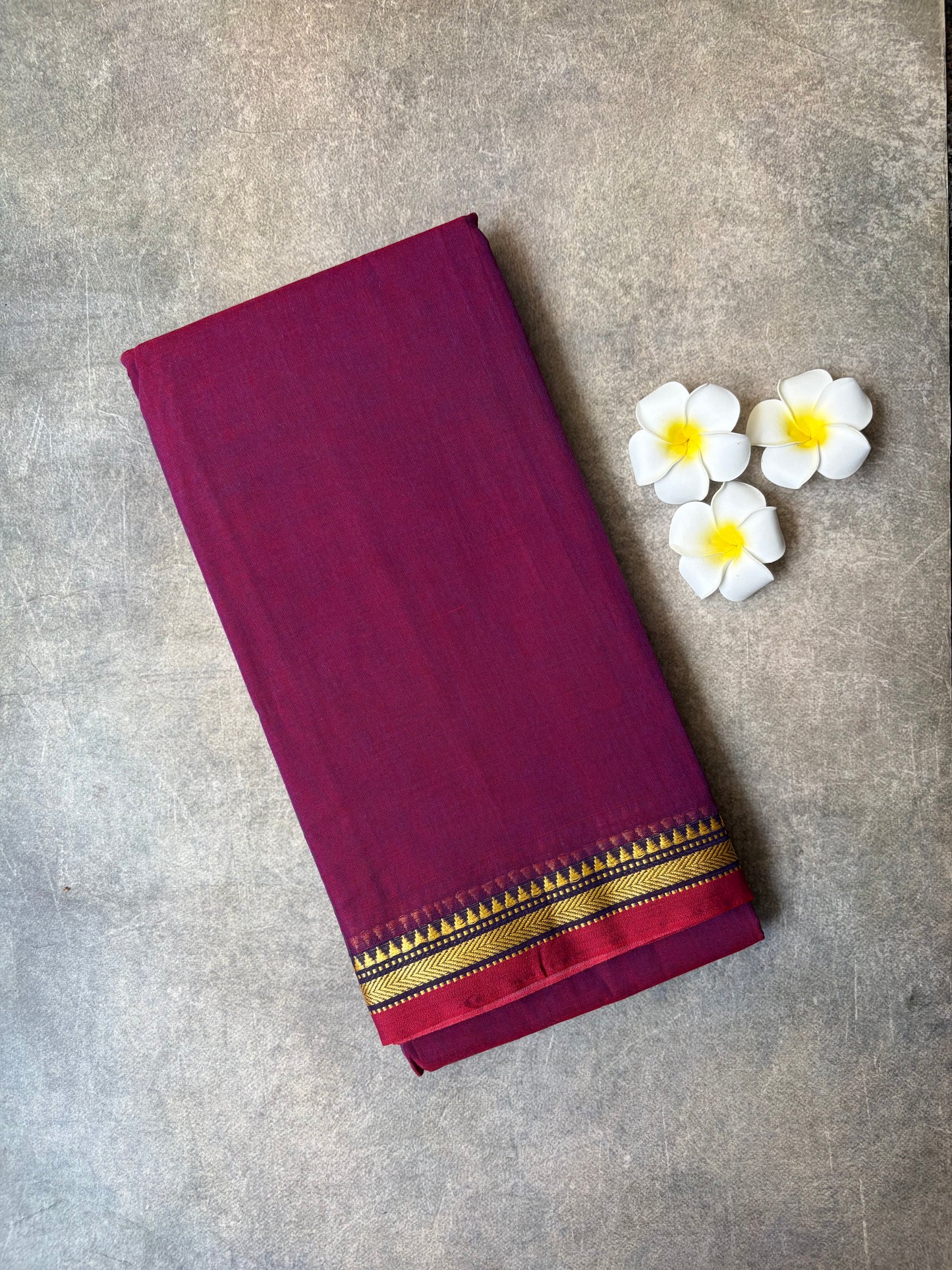 Narayanpet Cotton Saree Magenta | TLL449