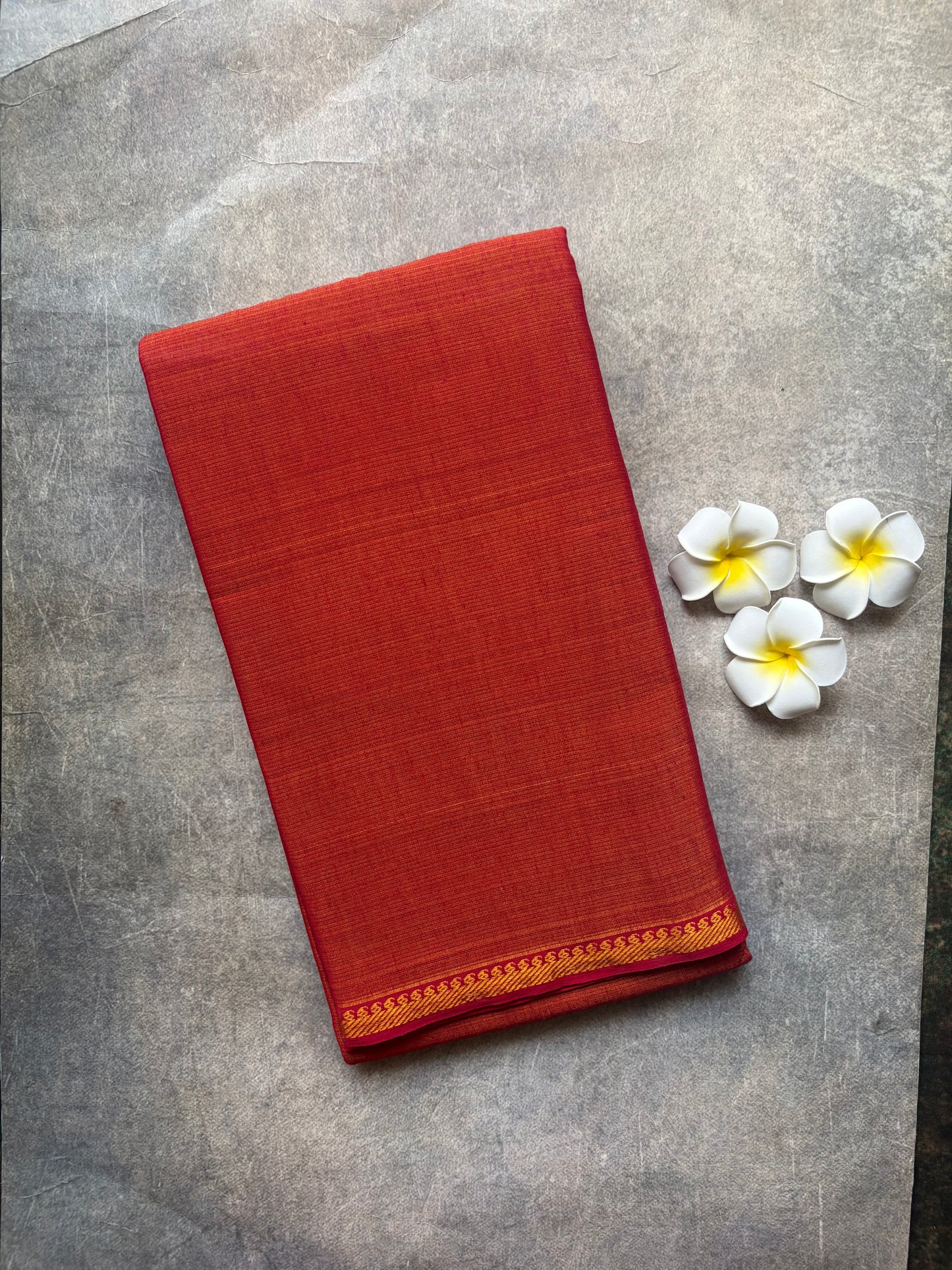Tissue Sungudi Cotton Saree Red | TLL382