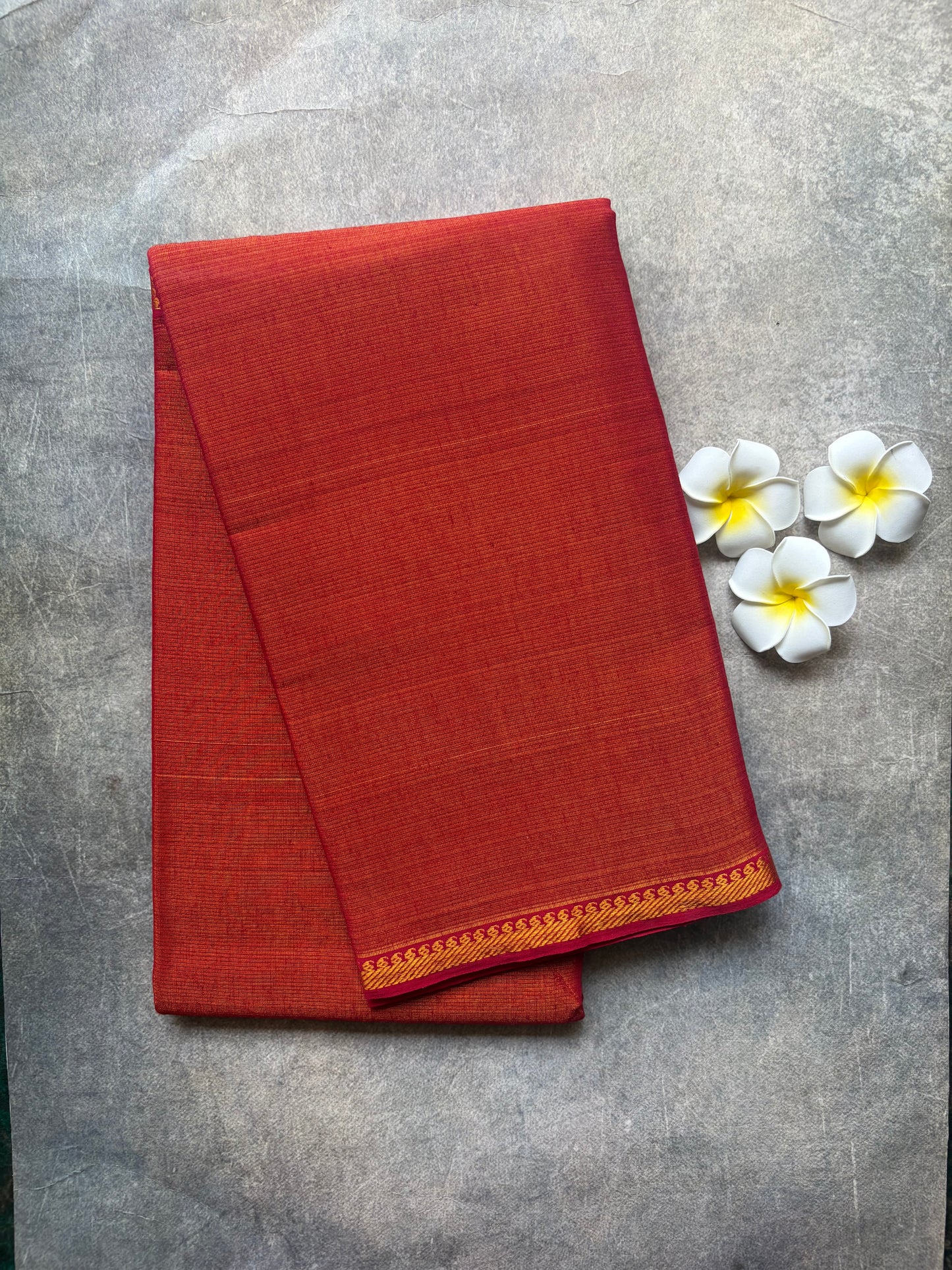 Tissue Sungudi Cotton Saree Red | TLL382